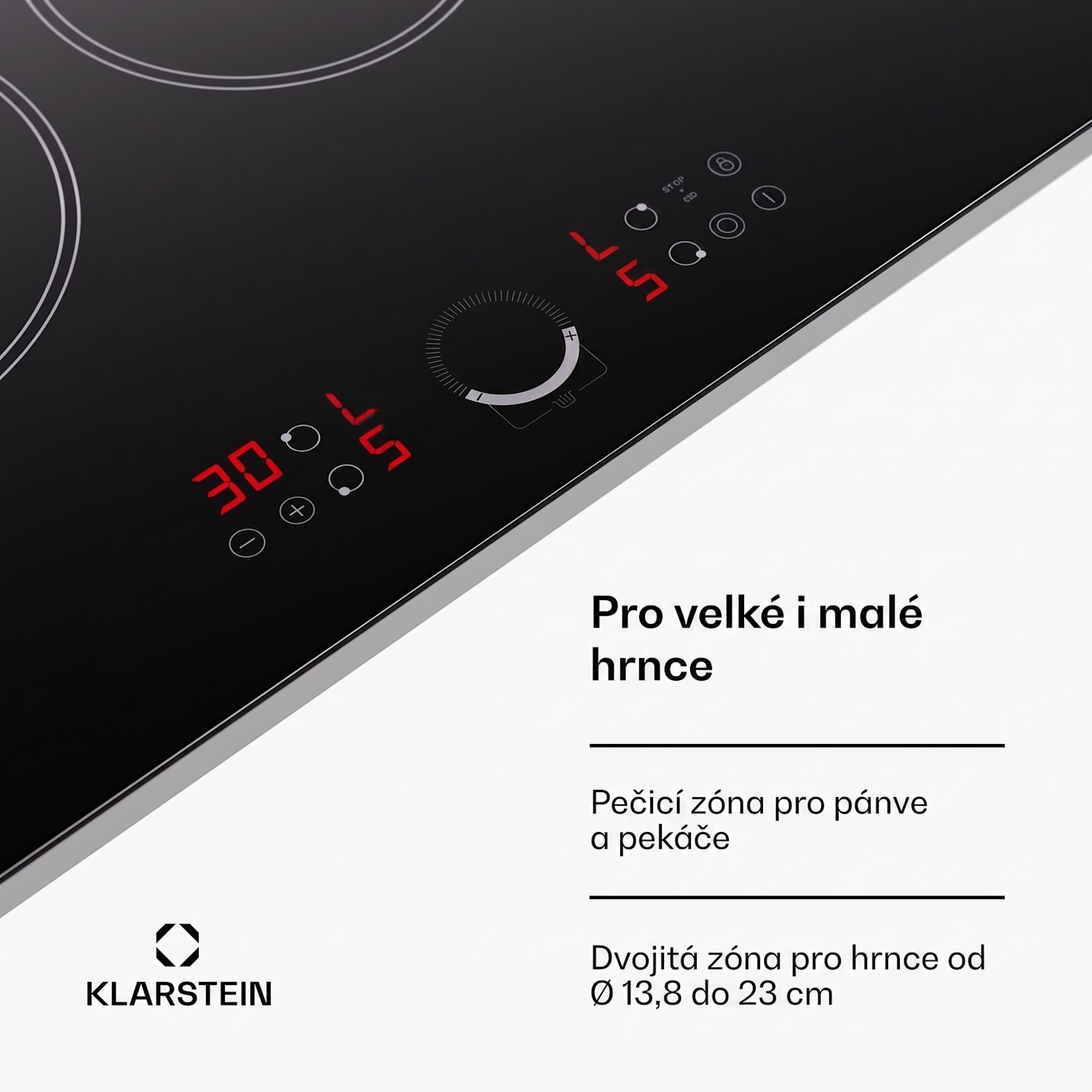 Sklokeramická varná deska Virtuosa 90 90 cm Slim | Dvojitý | Bezrámový