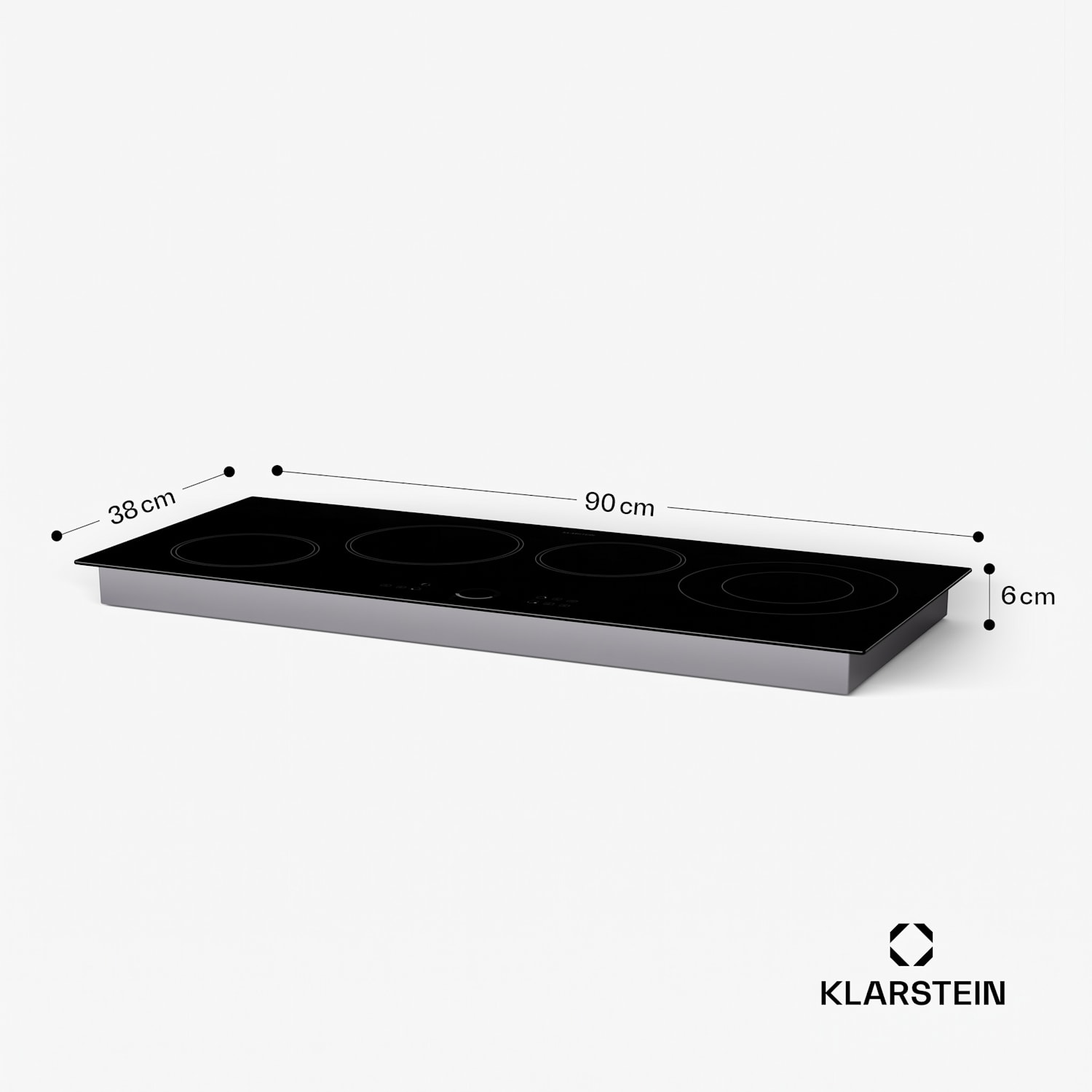 Sklokeramická varná deska Virtuosa 90 90 cm Slim | Dvojitý | Bezrámový