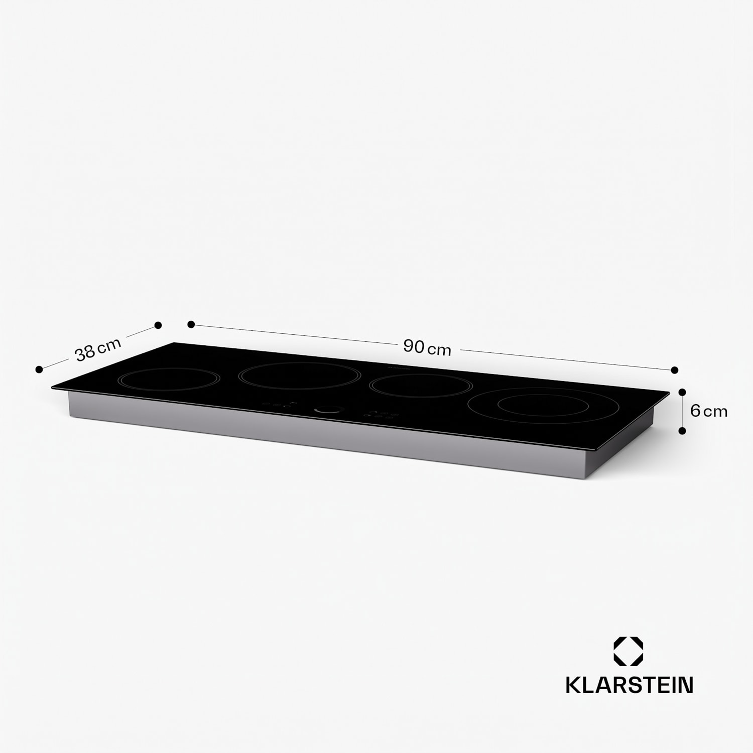Virtuosa 90 sklokeramická varná doska 90 cm Slim | Dvojitý | Bez rámu