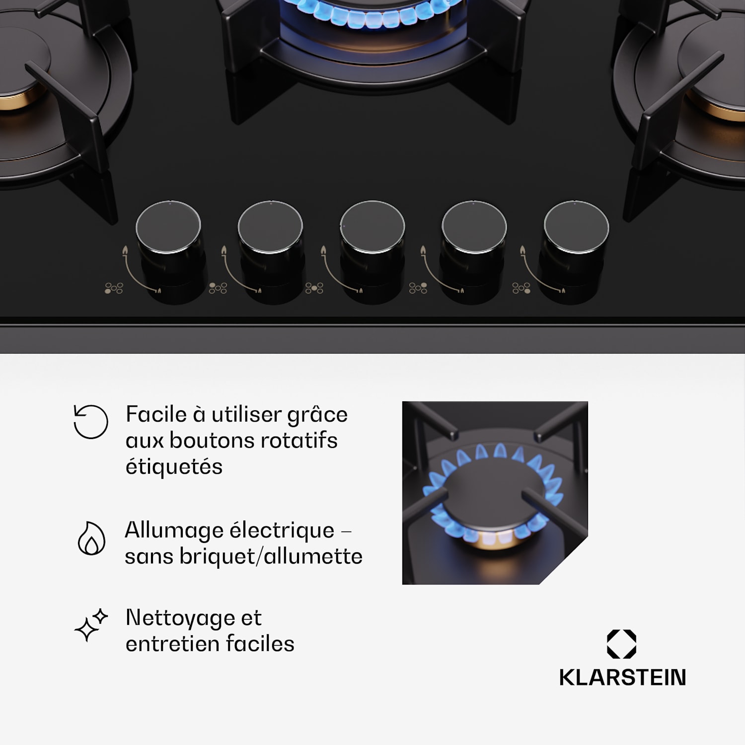  Klarstein Goldflame 5 gaskookplaat 5-pits 
