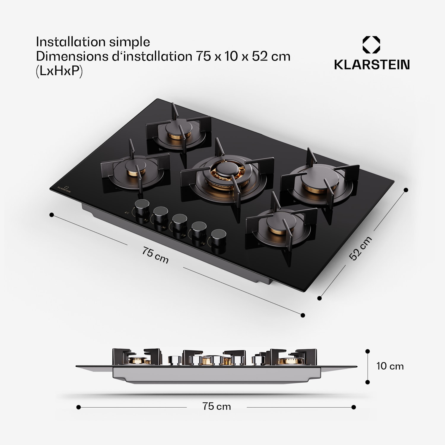  Klarstein Goldflame 5 gaskookplaat 5-pits 