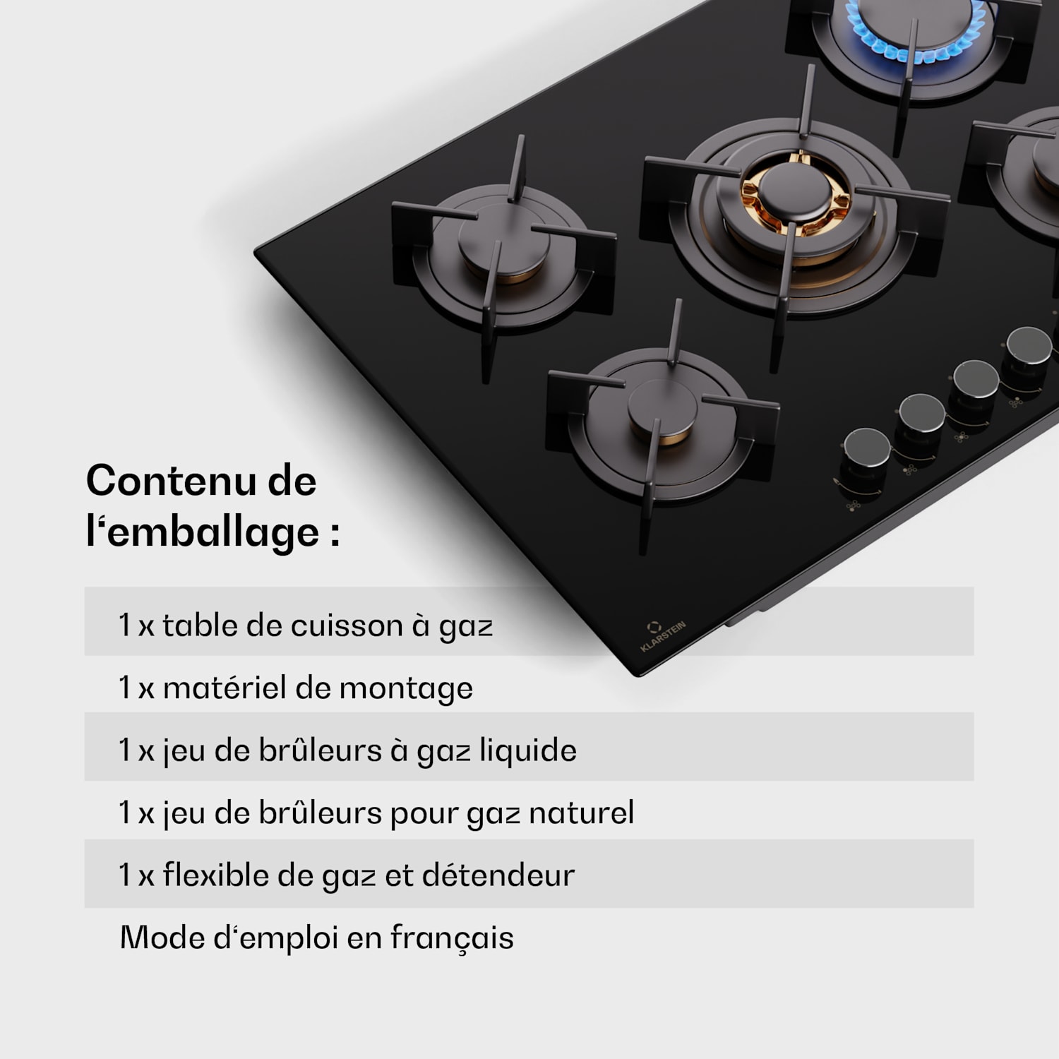  Klarstein Goldflame 5 gaskookplaat 5-pits 