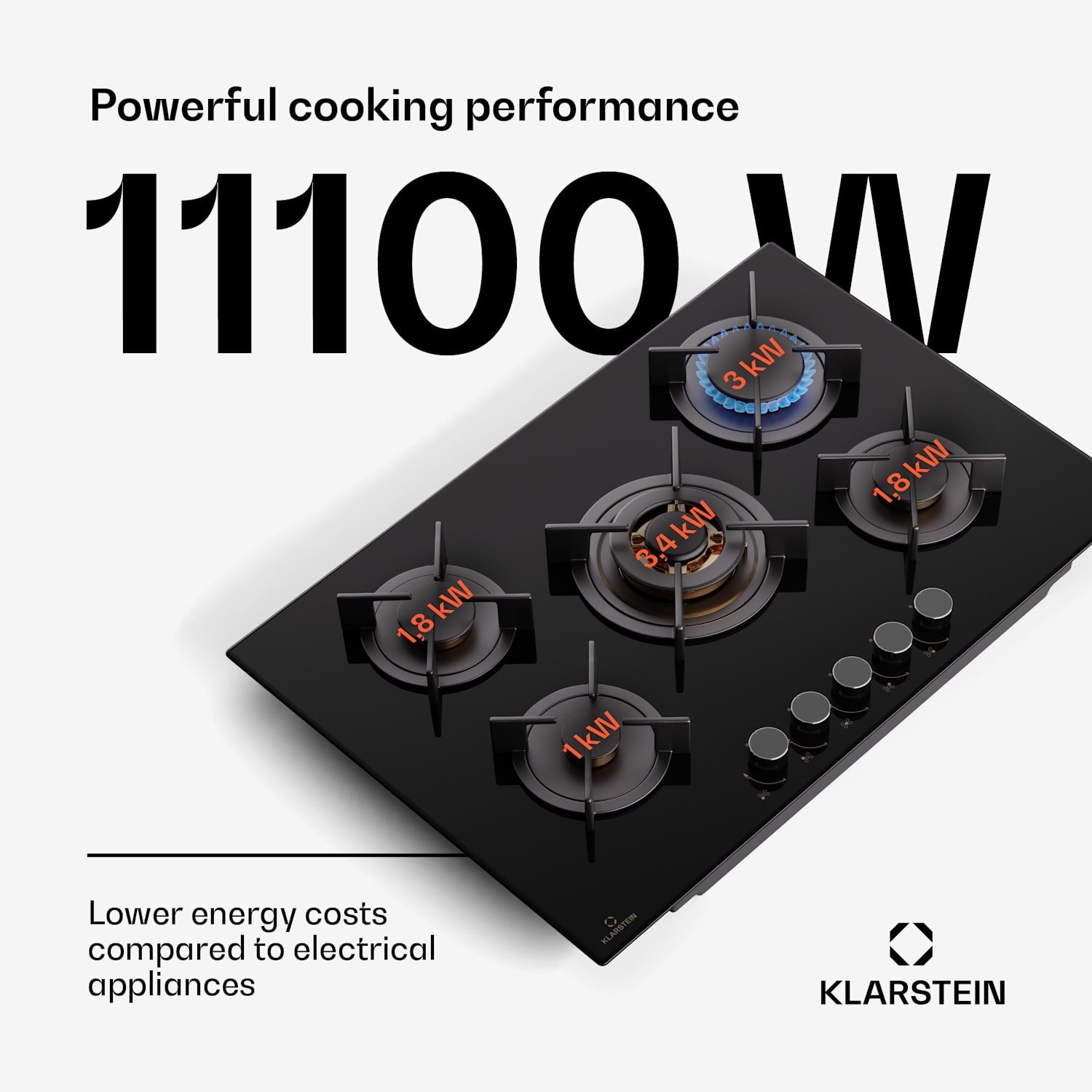 Goldflame 5, plynová varná doska, 5 horákov 