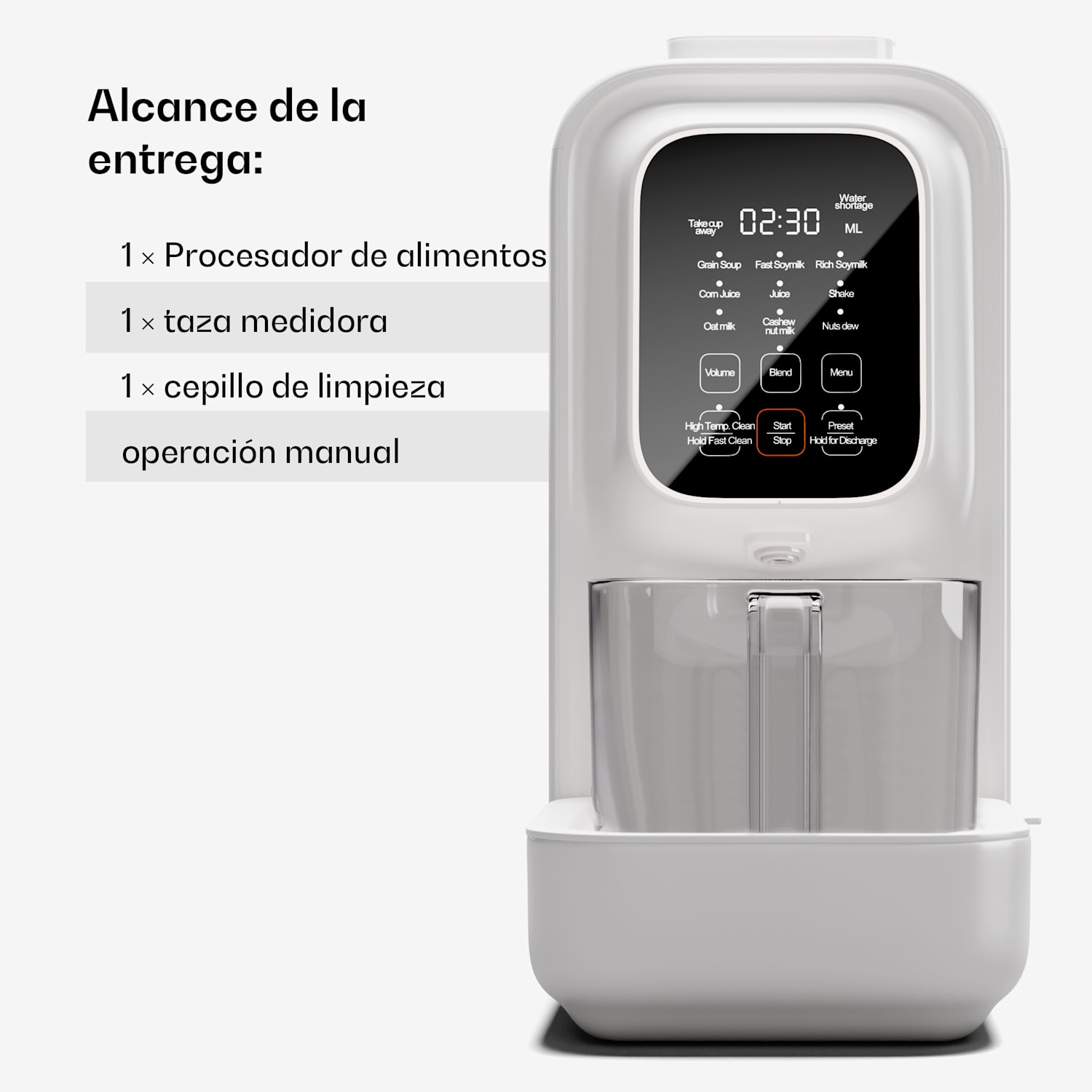 Loire 4 en 1 Vegan Drink Maker 800/1200W 1200ml Touch depósito de agua extraíble 