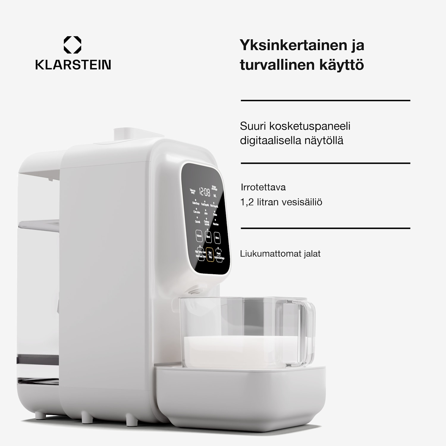 Loire 4 in 1 vegaanijuomakone 800/1200 W 1200 ml kosketus irrotettava vesisäiliö 