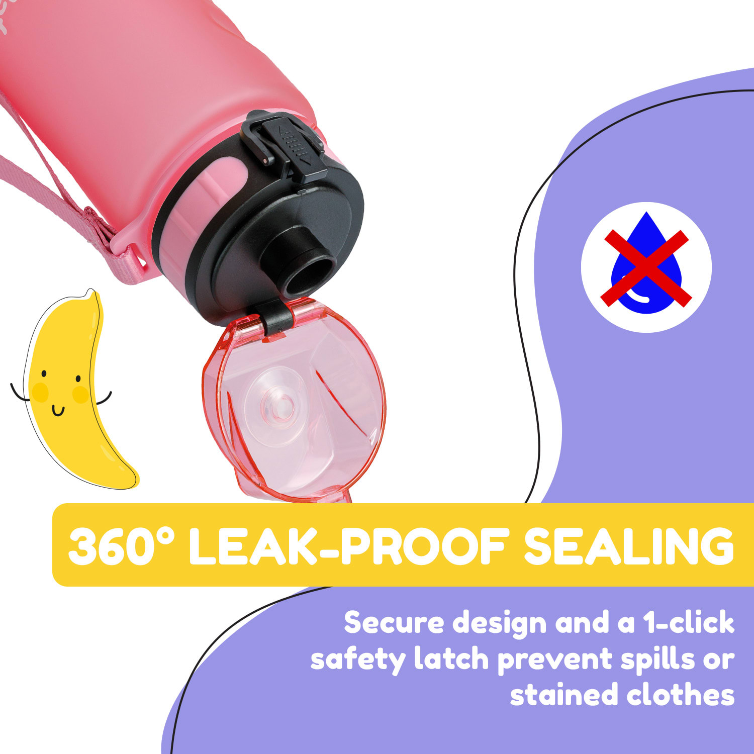 schmatzfatz, láhev na pití, sportovní lahev, 350ml, 18cm, Tritan 350 ml | Růžová