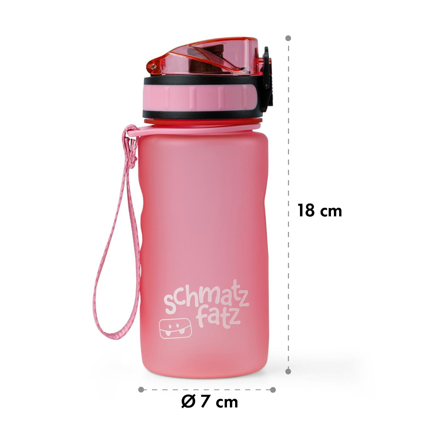 schmatzfatz, láhev na pití, sportovní lahev, 350ml, 18cm, Tritan 350 ml | Růžová