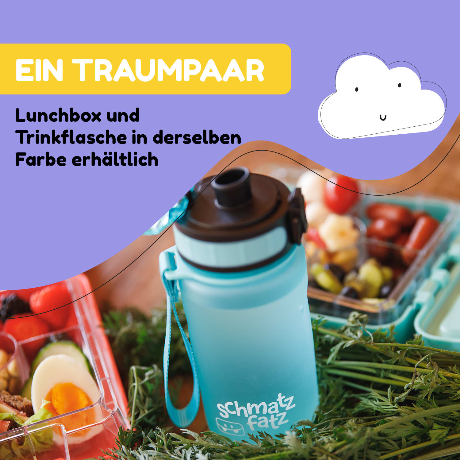 schmatzfatz Trinkflasche Sportflasche 350 ml 18 cm Tritan 350 ml | Türkis