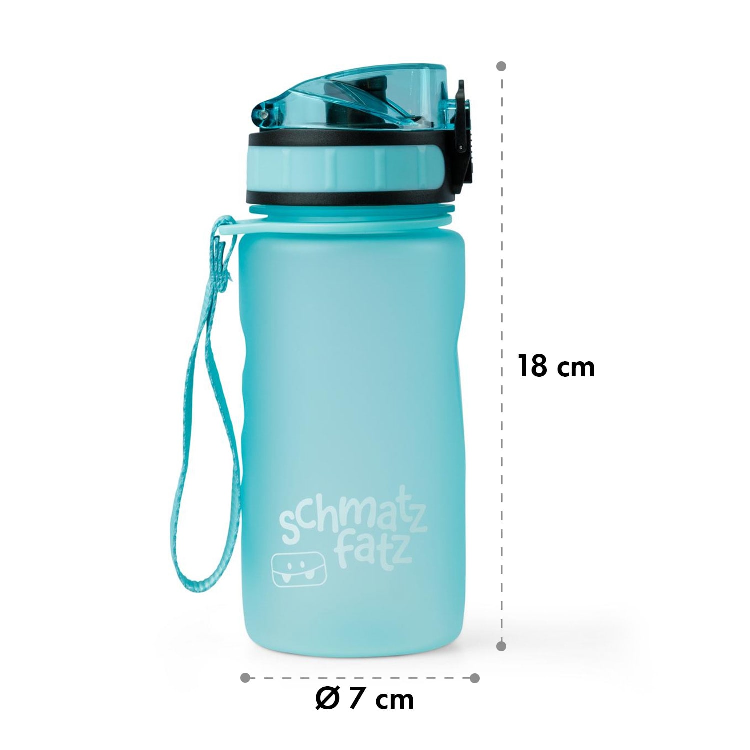schmatzfatz, láhev na pití, sportovní lahev, 350ml, 18cm, Tritan 350 ml | Tyrkysová
