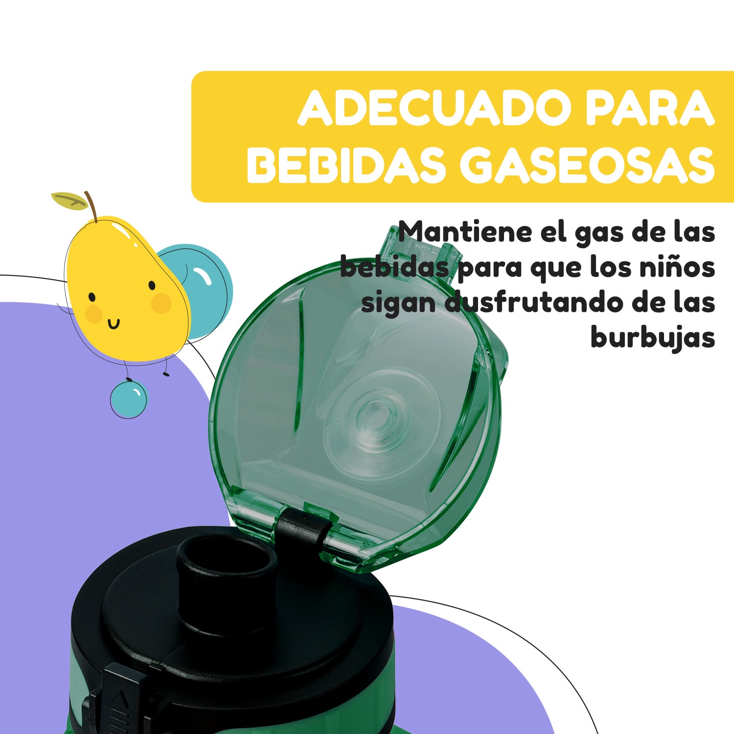 schmatzfatz botella deportiva 350 ml 18 cm Tritan 350 ml | Verde