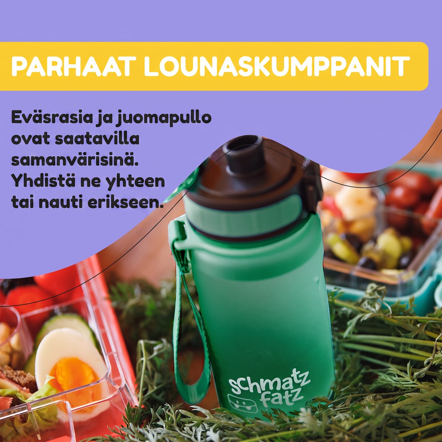 schmatzfatz, juomapullo, vesipullo, 350 ml,18 cm, Tritan 350 ml | Vihreä