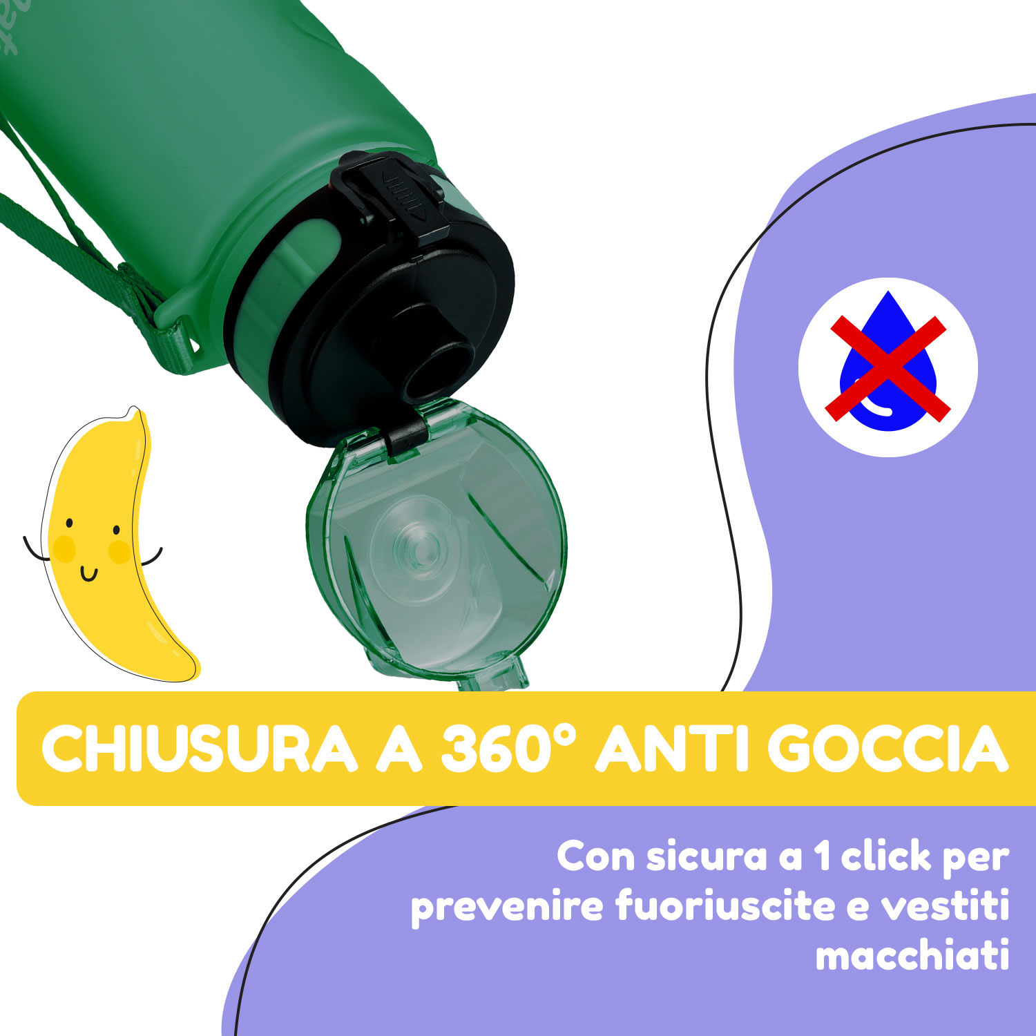 schmatzfatz, borraccia sportiva, 350 ml, 18 cm, tritan 350 ml | Verde