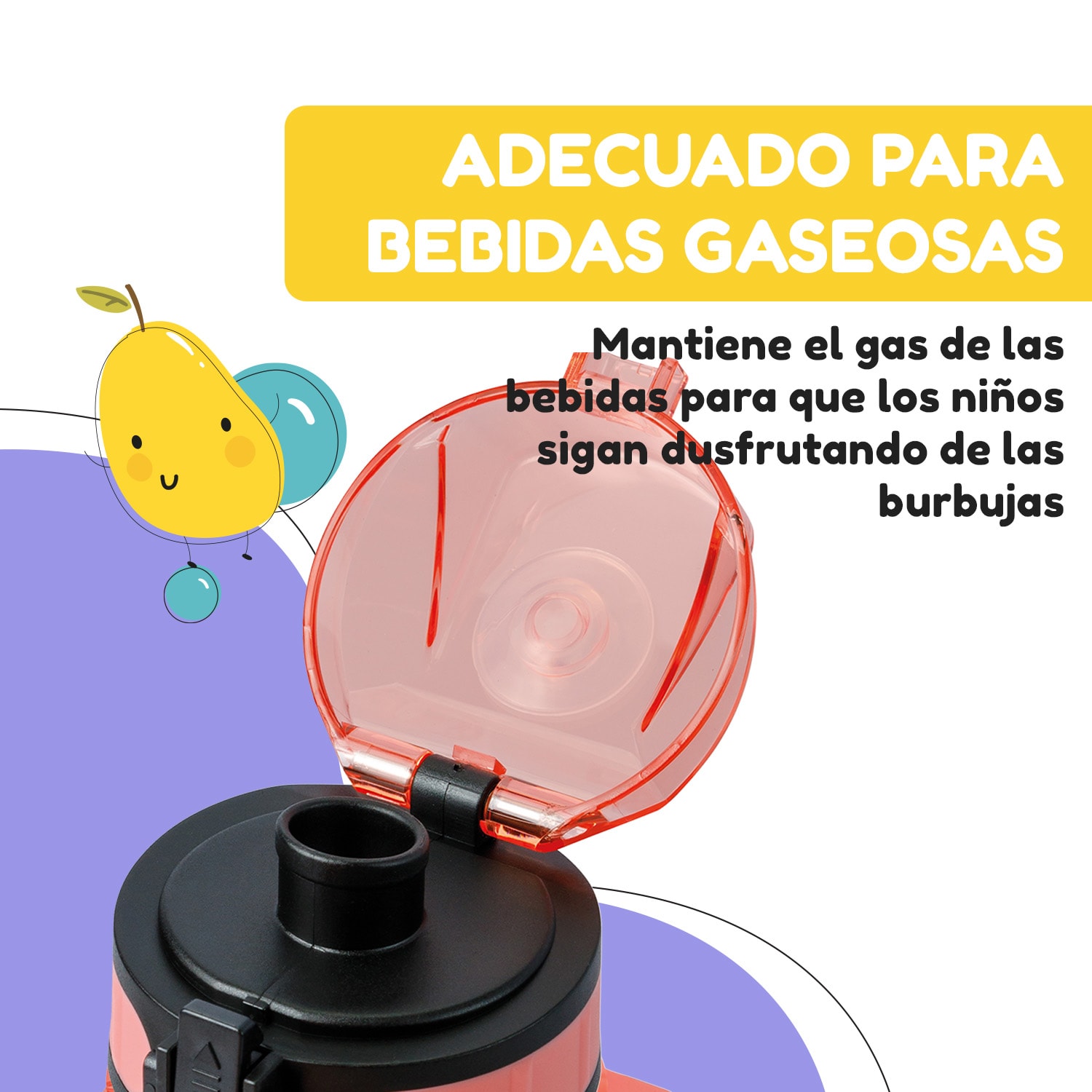 schmatzfatz botella deportiva 350 ml 24 cm Tritan 350 ml | Coral