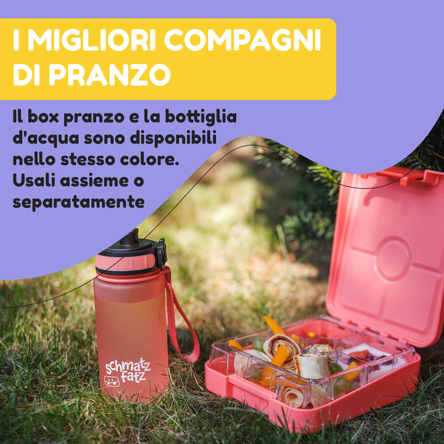 schmatzfatz, Borraccia Sportiva, 350 ml, 18 cm, Tritan 350 ml | Corallo