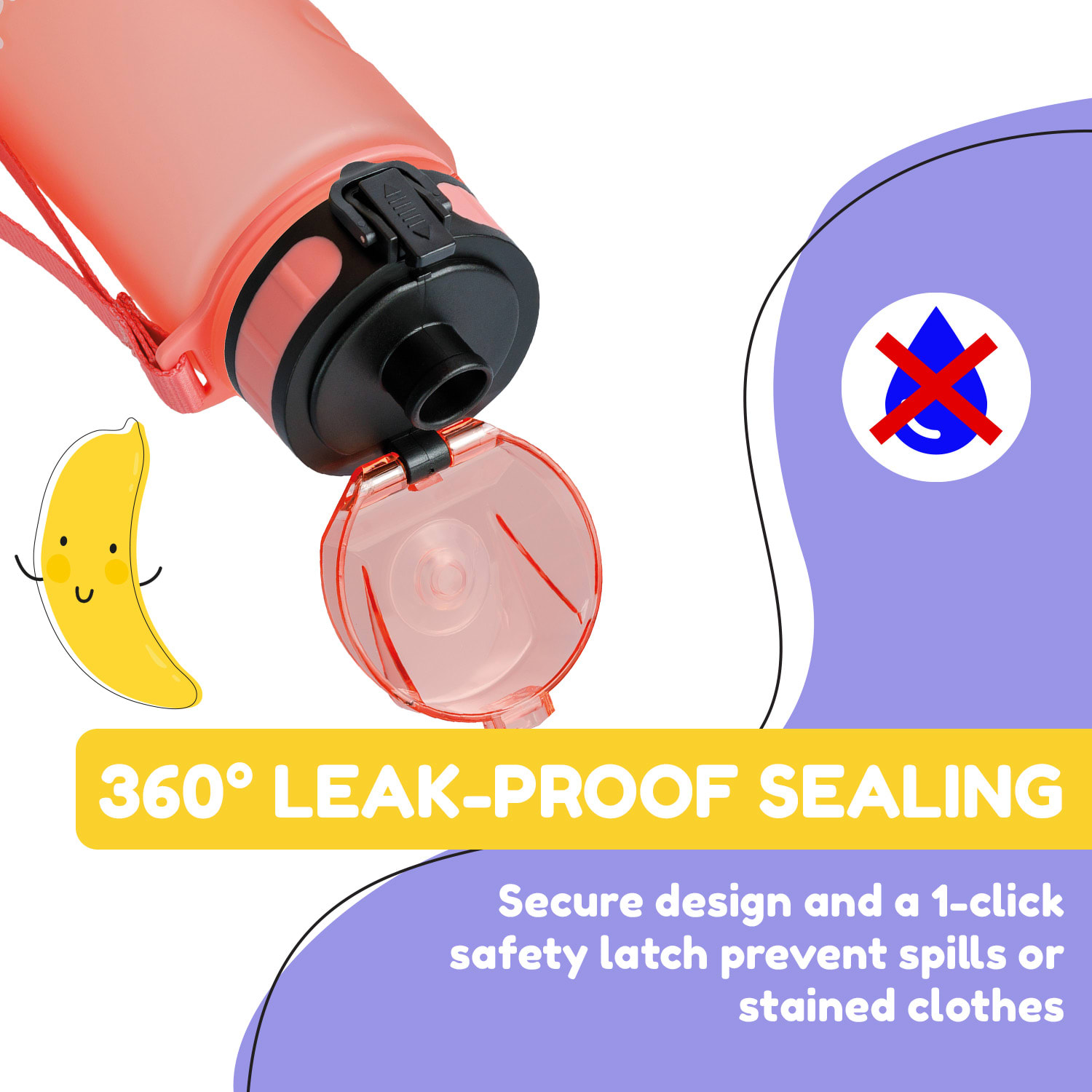 schmatzfatz, láhev na pití, sportovní lahev, 350ml, 18cm, Tritan 350 ml | Coral
