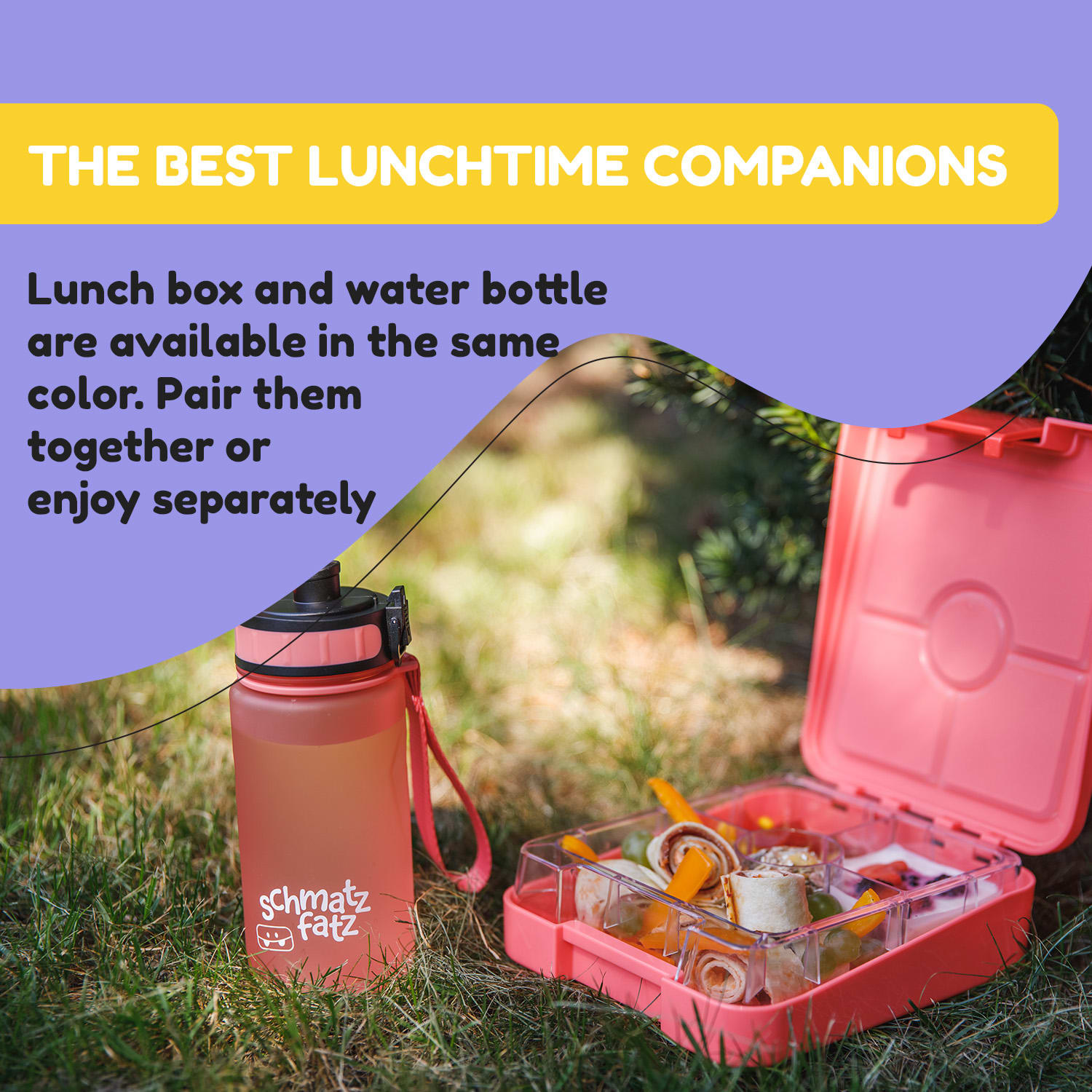schmatzfatz, láhev na pití, sportovní lahev, 350ml, 18cm, Tritan 350 ml | Coral