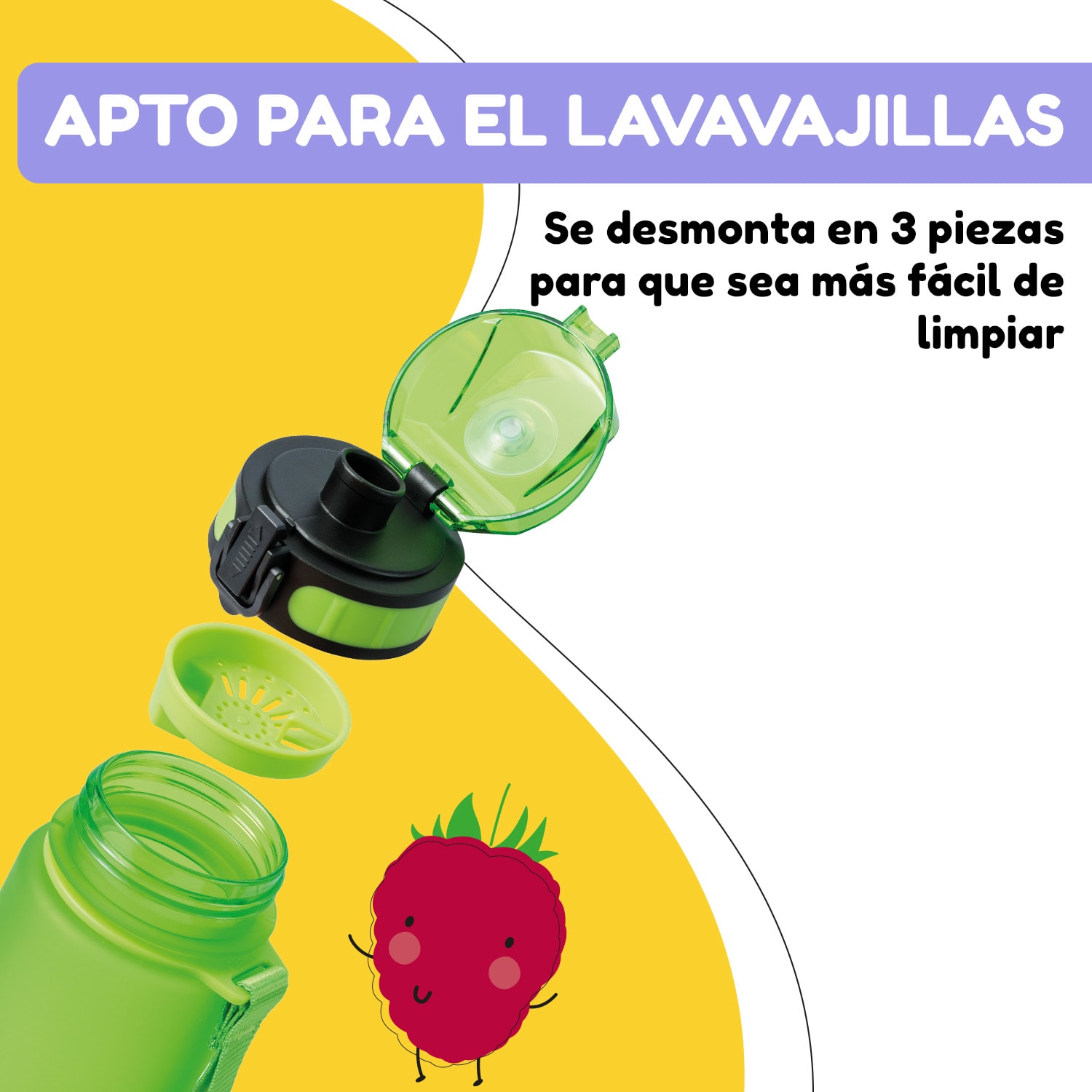 schmatzfatz botella deportiva 500 ml 24 cm Tritan 500 ml | Verde