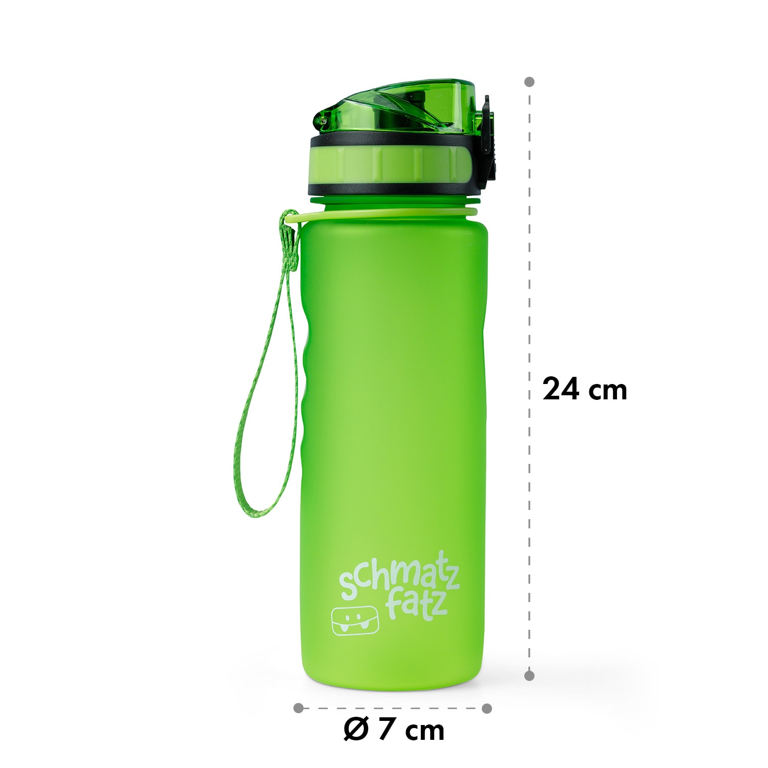 schmatzfatz, láhev na pití, sportovní lahev, 500ml, 24cm, Tritan 500 ml | Zelená