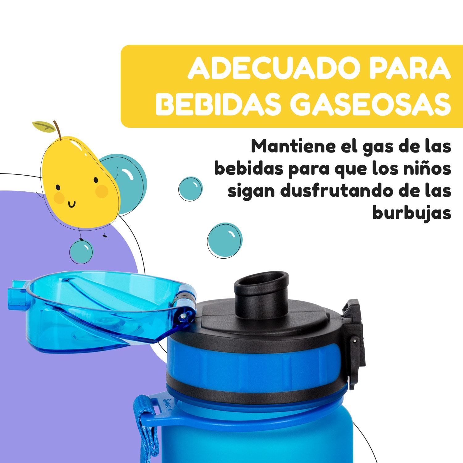 schmatzfatz Botella cantimplora 500 ml 24 cm Tritan 500 ml | Blue Bees