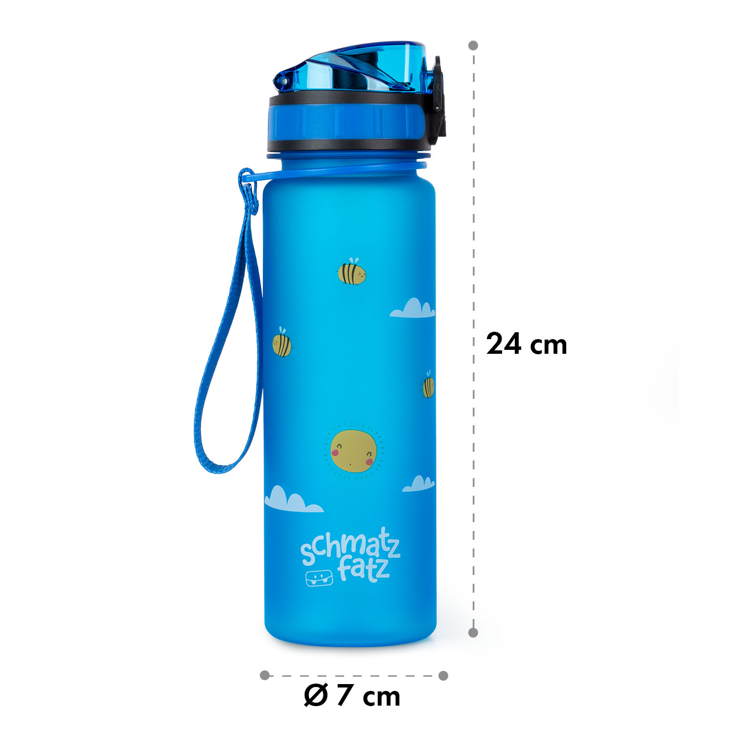schmatzfatz Láhev na pití Sportovní láhev 500 ml 24 cm Tritan 500 ml | Blue Bees