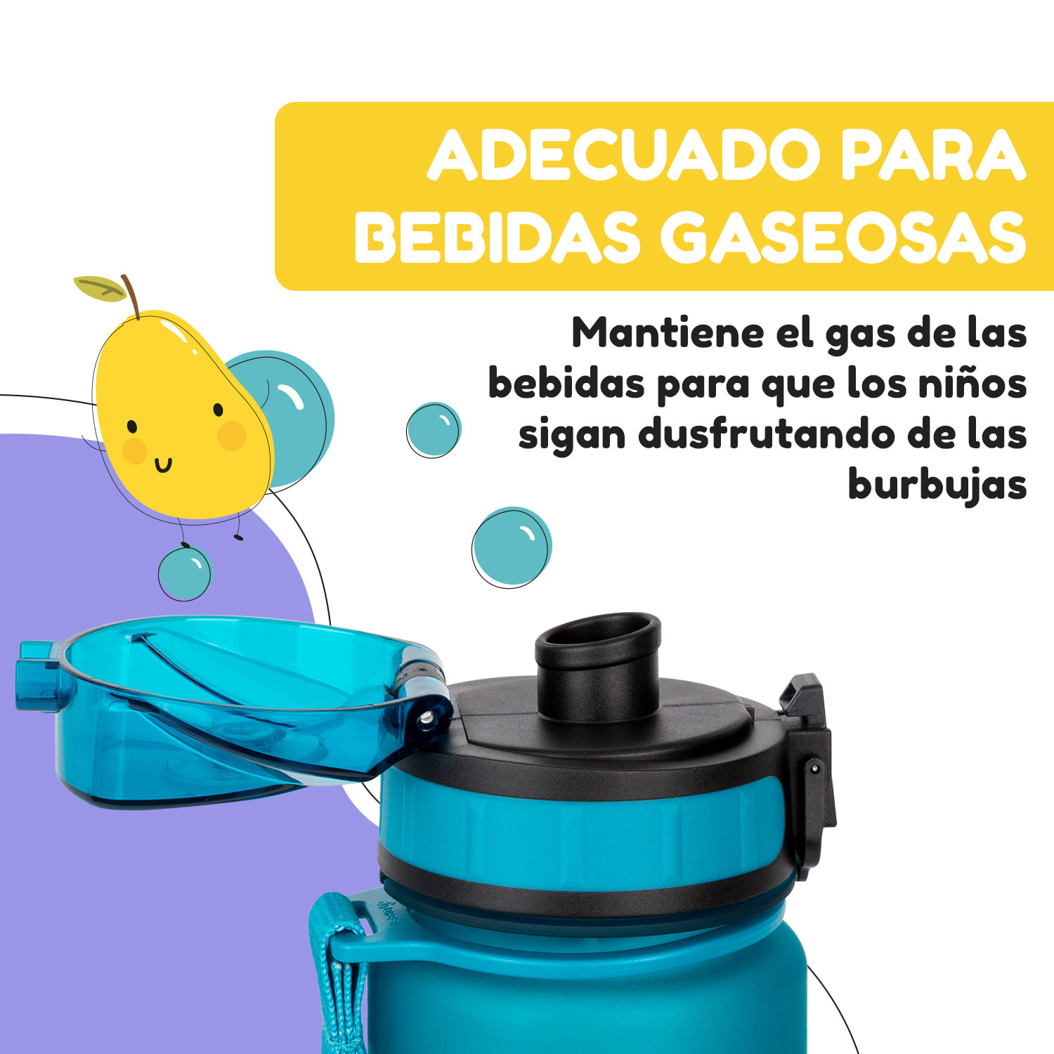 schmatzfatz Botella cantimplora 500 ml 24 cm Tritan 500 ml | Petrol Sea