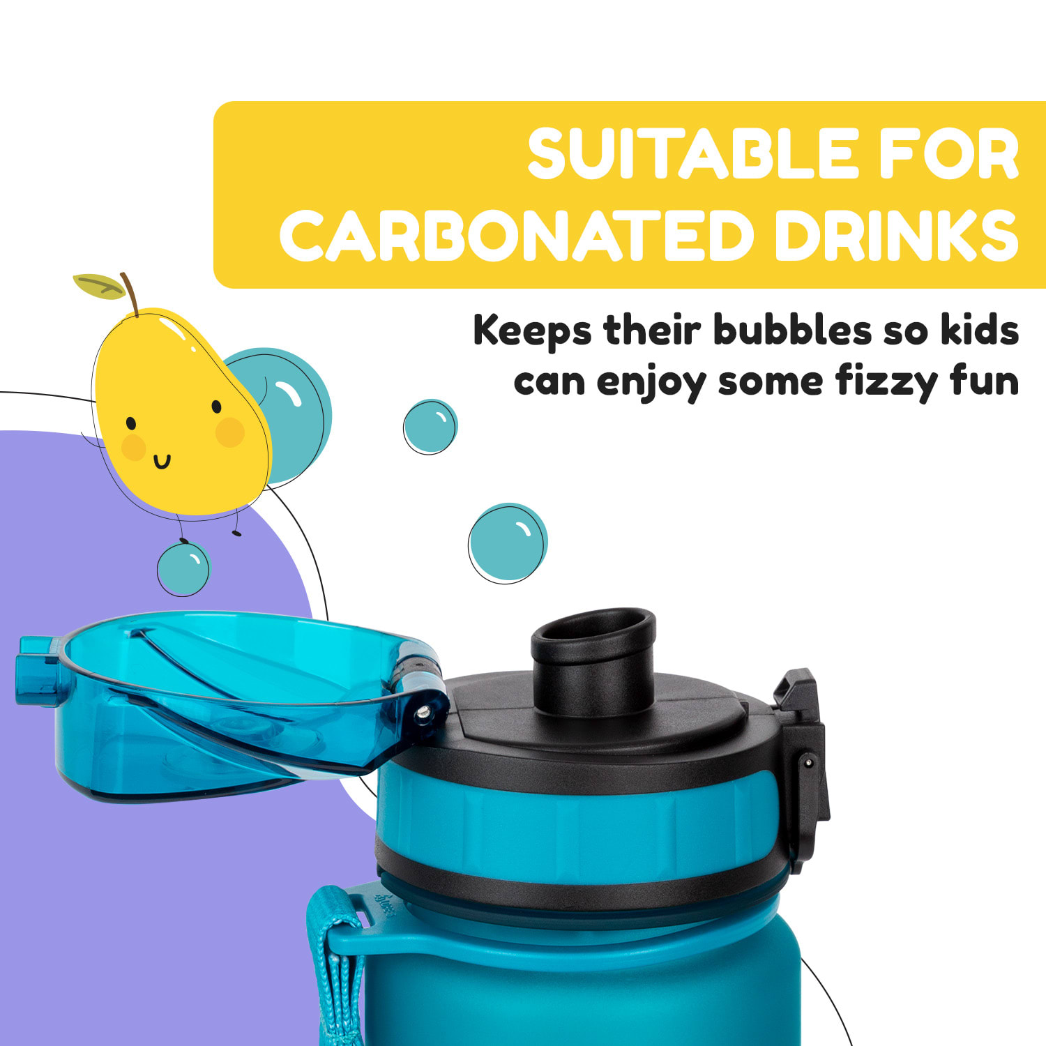 schmatzfatz Láhev na pití Sportovní láhev 500 ml 24 cm Tritan 500 ml | Petrol Sea