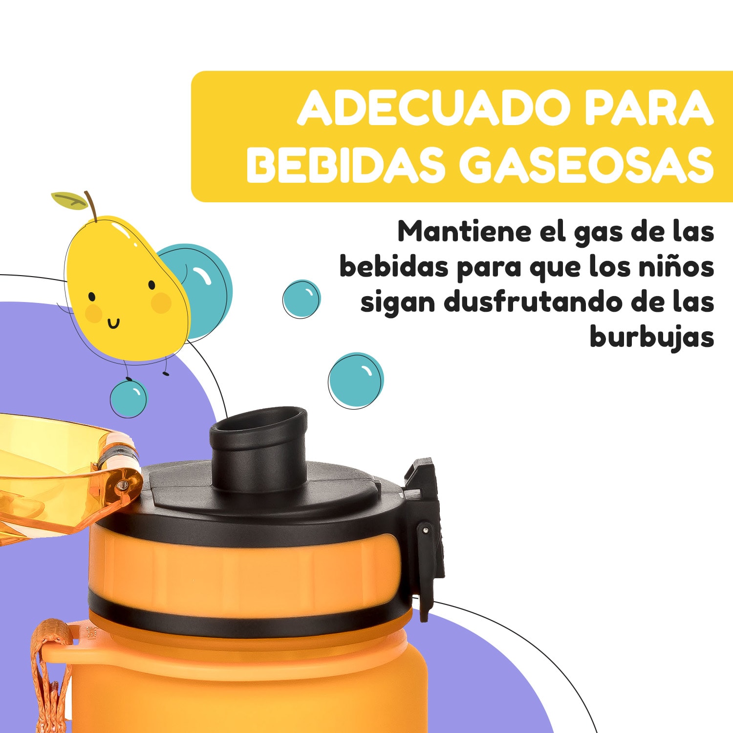 schmatzfatz botella deportiva 500 ml 24 cm Tritan 500 ml | Naranja