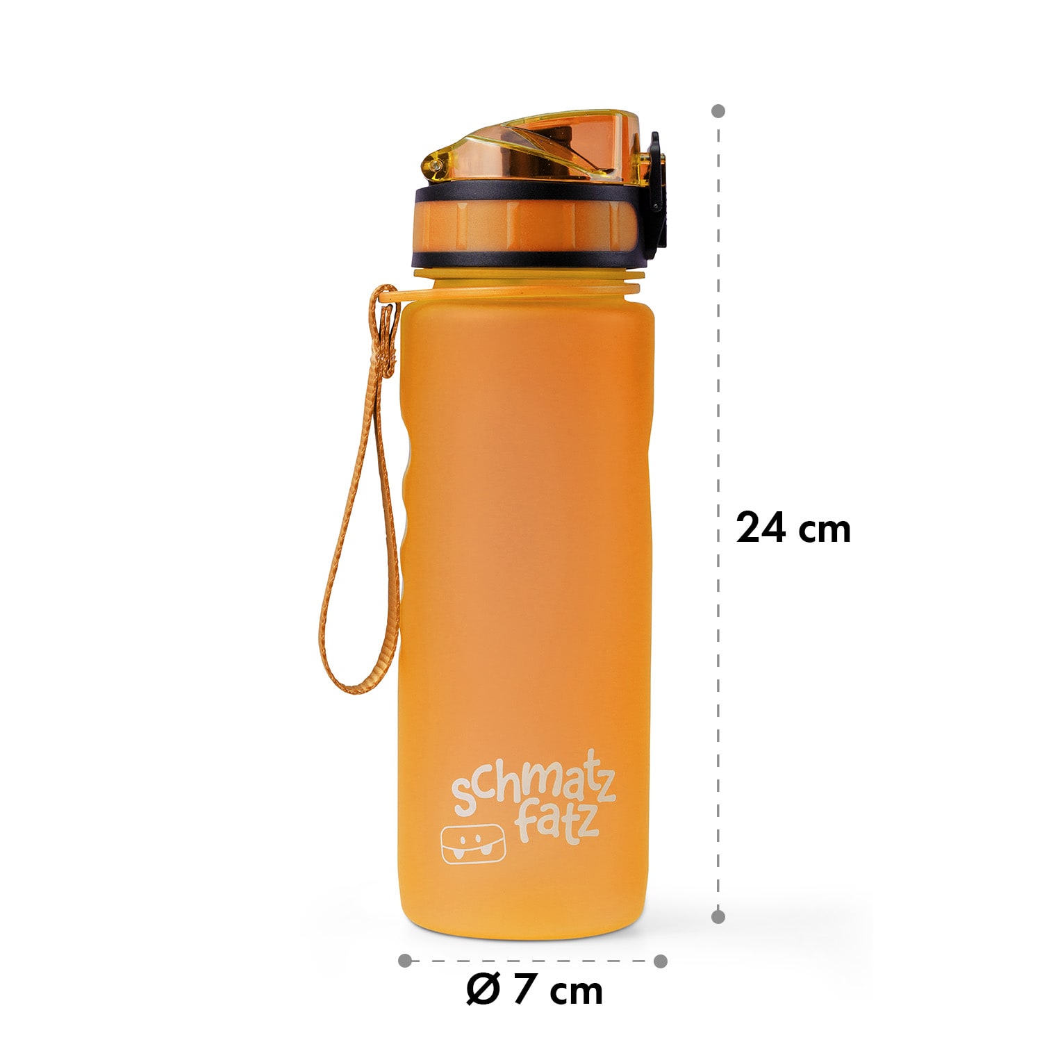 schmatzfatz, láhev na pití, sportovní lahev, 500ml, 24cm, Tritan 500 ml | Oranžová