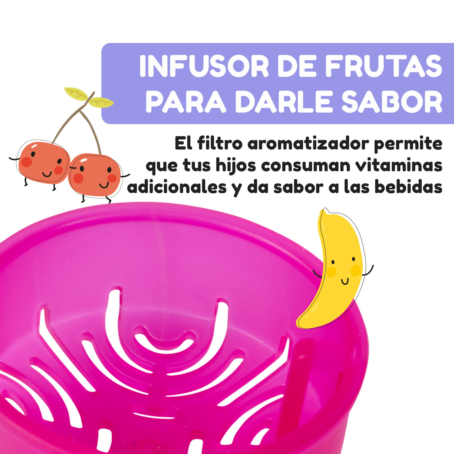 schmatzfatz Botella cantimplora 500 ml 24 cm Tritan 500 ml | Purple Sun