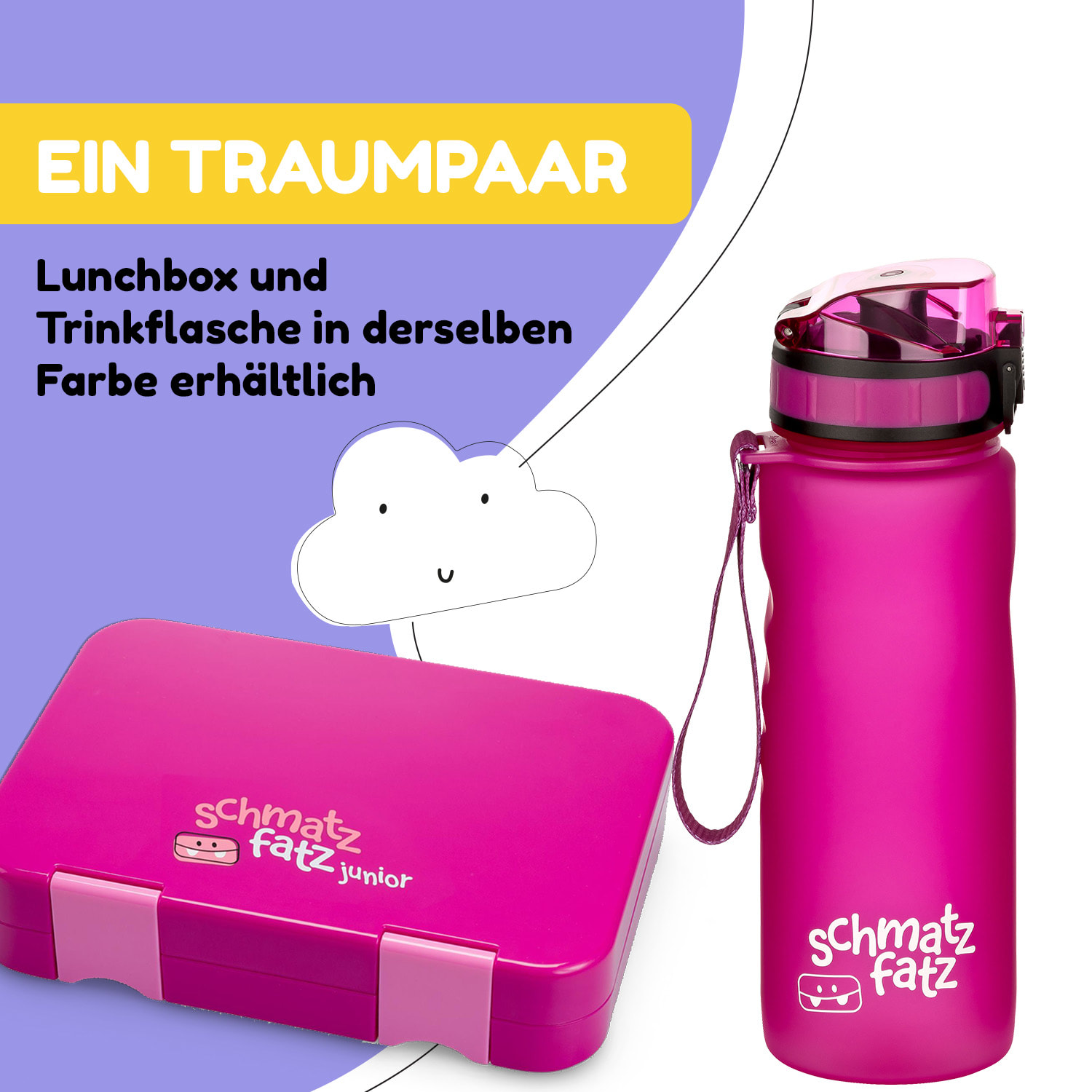 Gourde gourde de sport schmatzfatz 500 ml 24 cm Tritan 