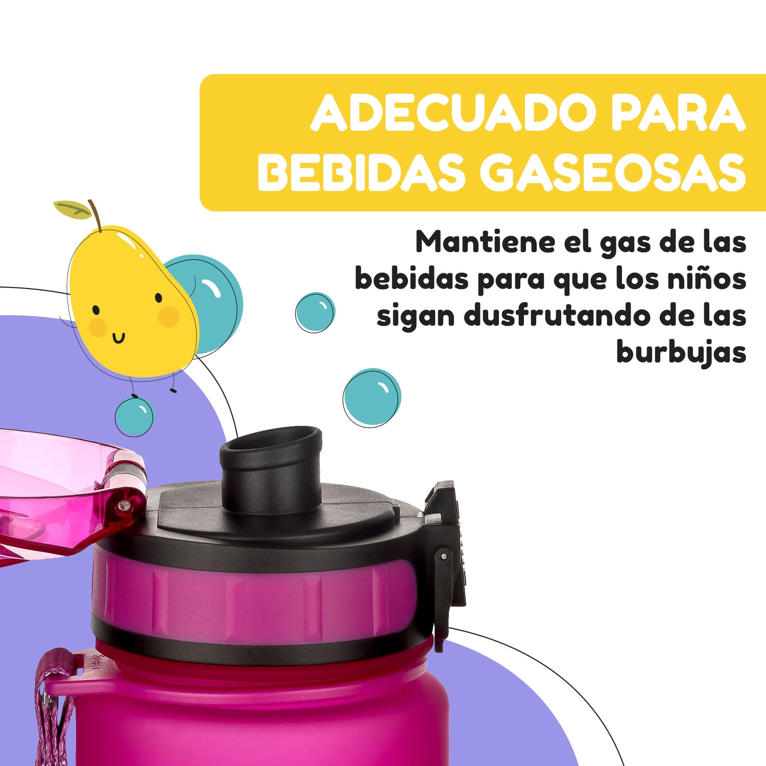 schmatzfatz botella deportiva 500 ml 24 cm Tritan