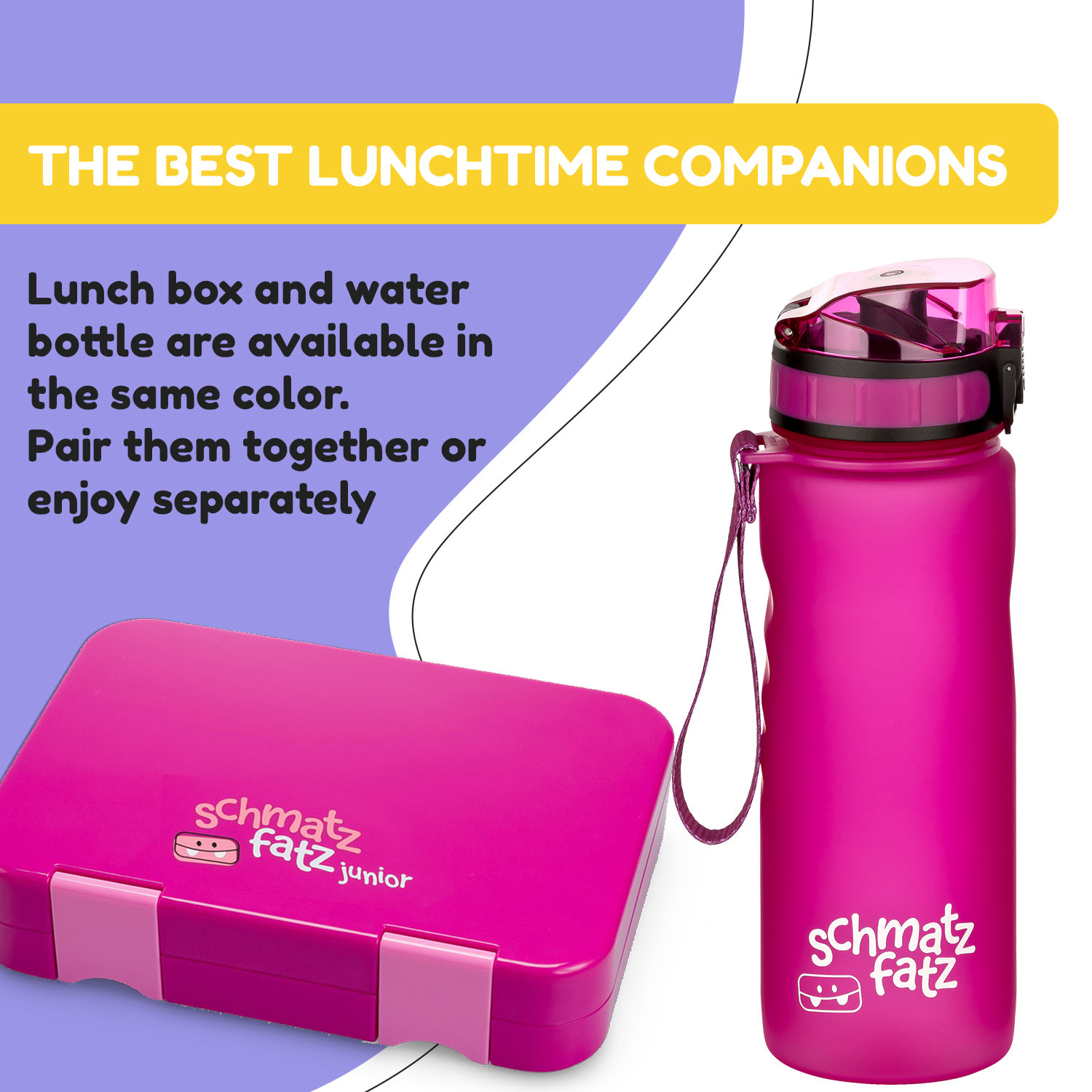 schmatzfatz, láhev na pití, sportovní lahev, 500ml, 24cm, Tritan 500 ml | Fuchsie