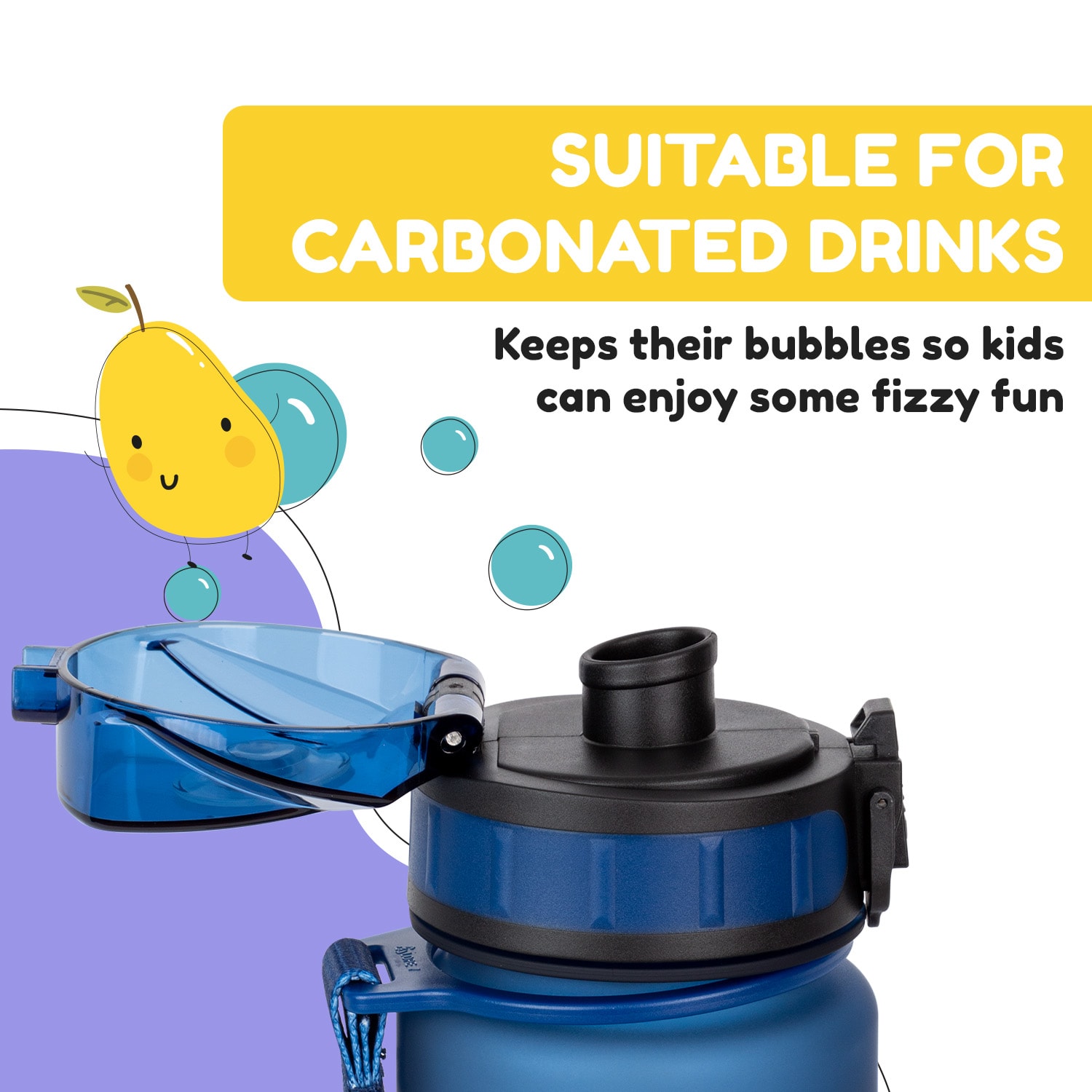 schmatzfatz Láhev na pití Sportovní láhev 500 ml 24 cm Tritan 500 ml | Navy Space
