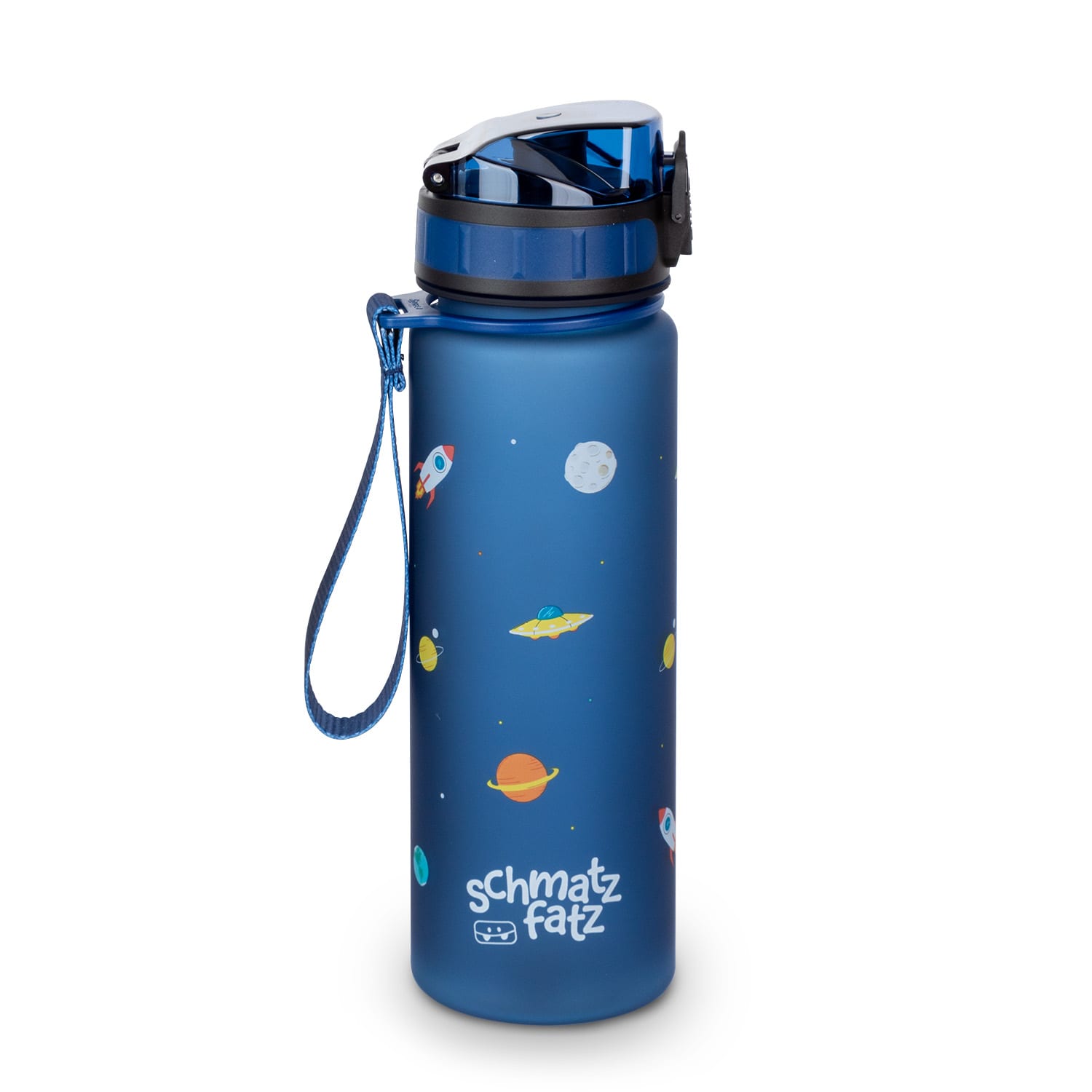 schmatzfatz Trinkflasche Sportflasche 500 ml 24 cm Tritan 500 ml | Navy Space