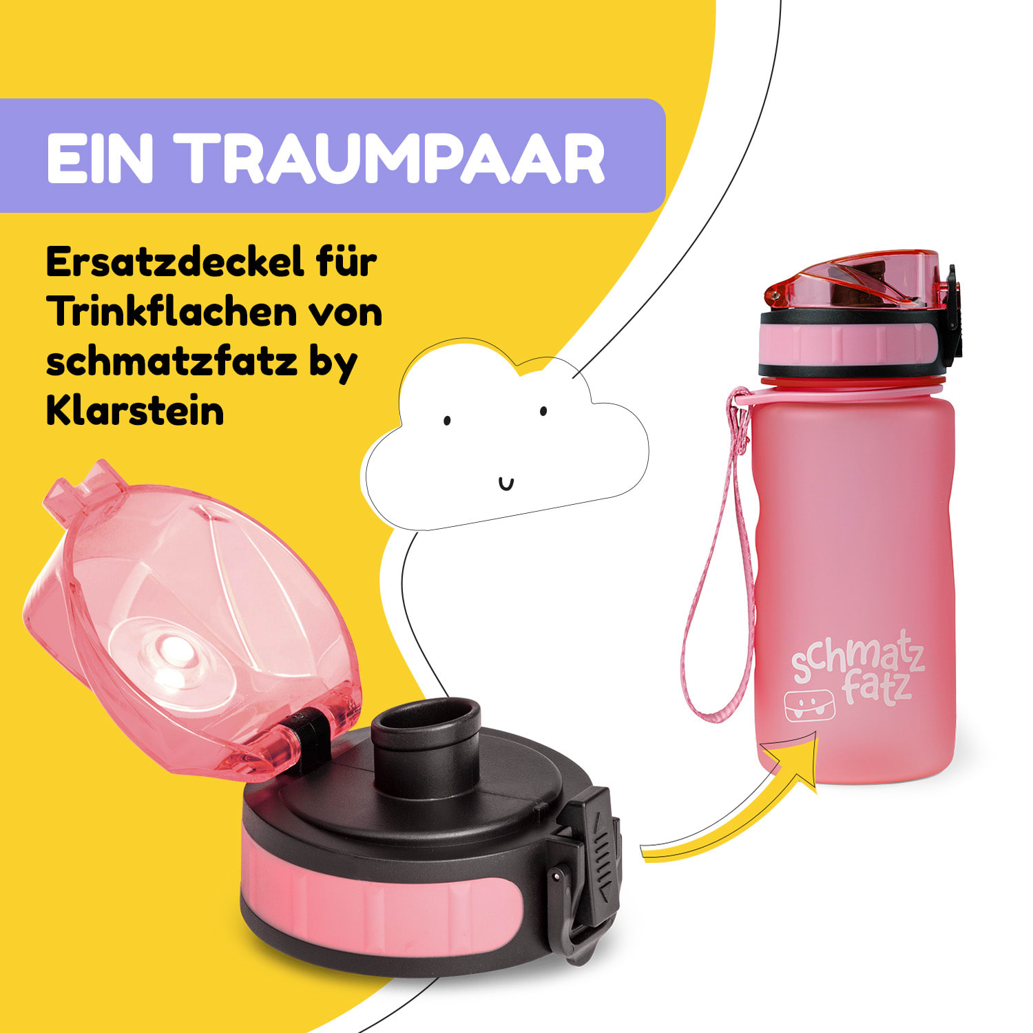 schmatzfatz couvercle de remplacement Hauteur : 4,5 cm Diamètre : 7 cm Sans BPA 