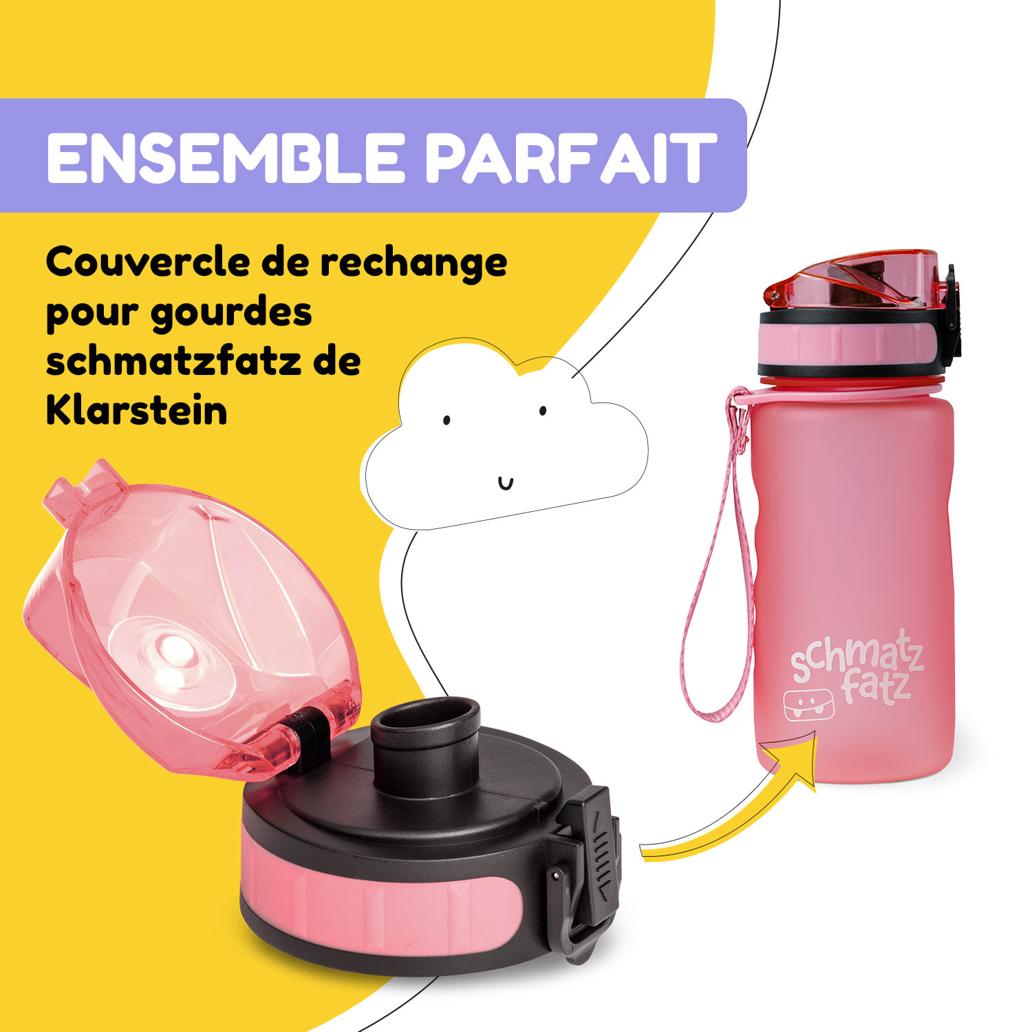 schmatzfatz couvercle de remplacement Hauteur : 4,5 cm Diamètre : 7 cm Sans BPA 