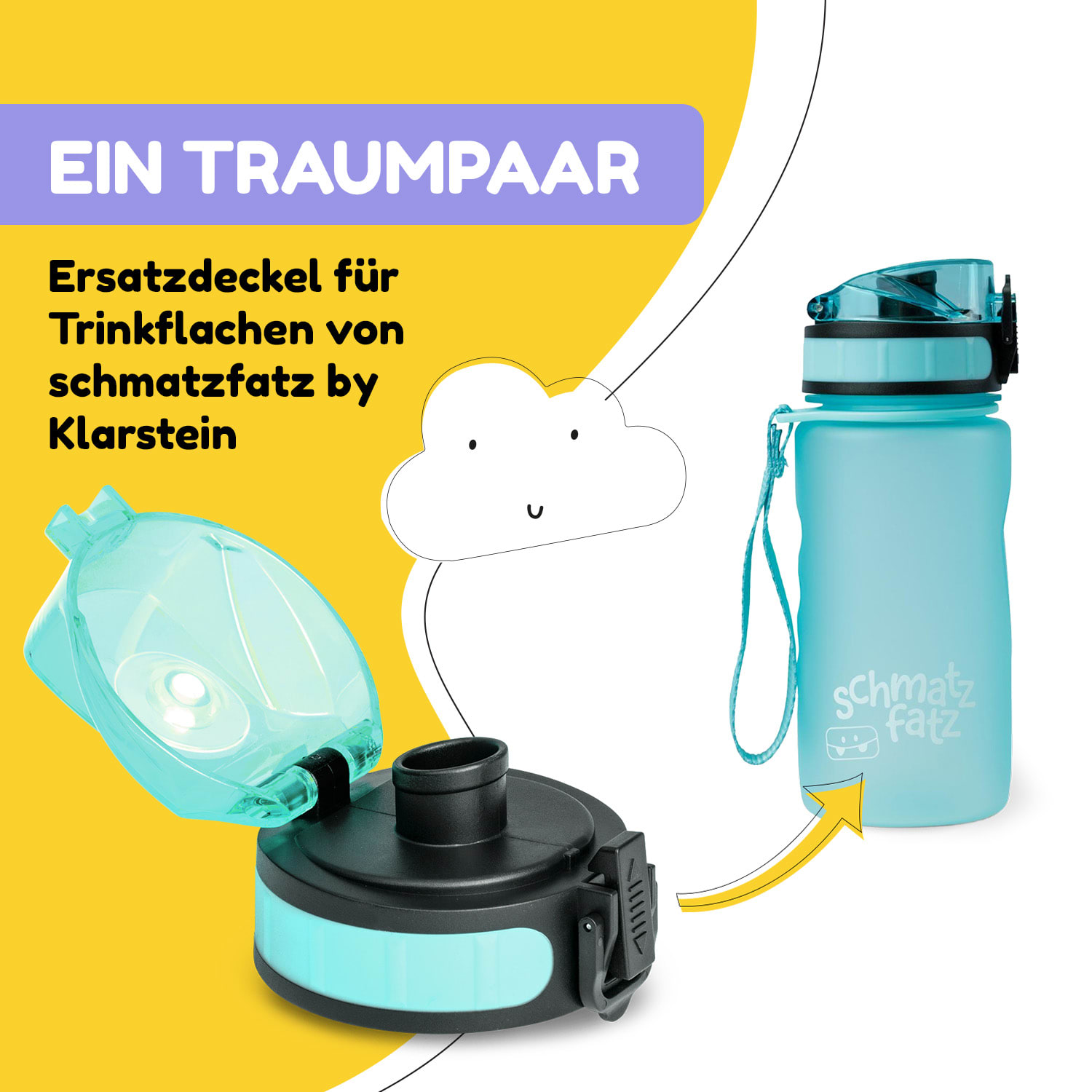 schmatzfatz couvercle de remplacement Hauteur : 4,5 cm Diamètre : 7 cm Sans BPA 