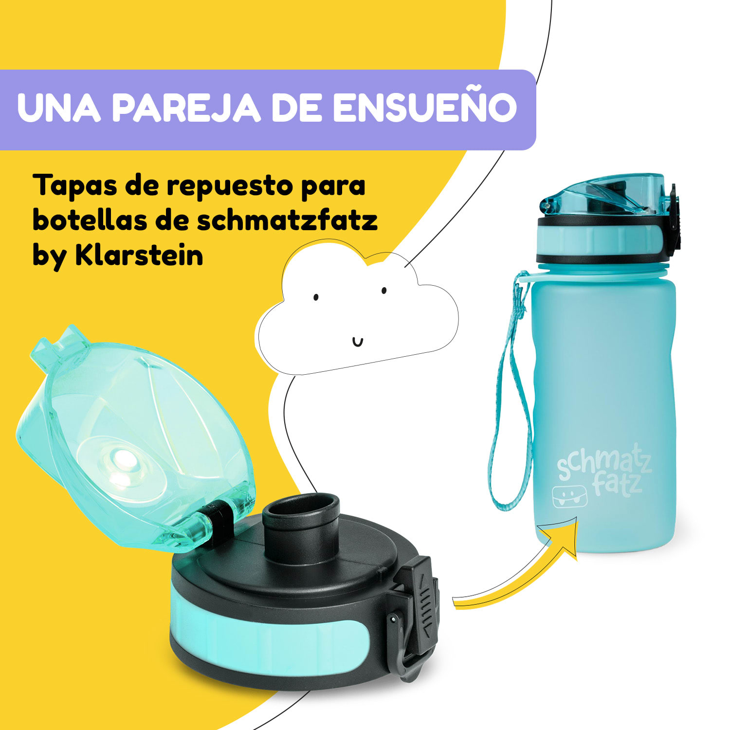 Tapa de repuesto schmatzfatz Altura: 4,5 cm Diámetro: 7 cm Sin BPA 