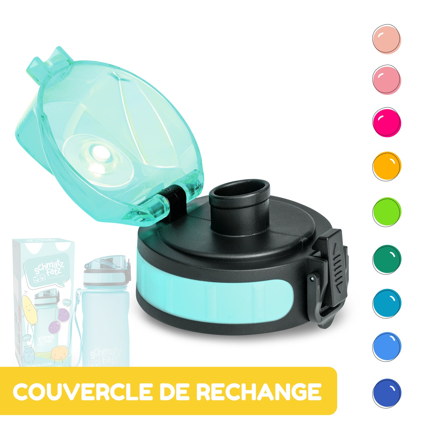 schmatzfatz couvercle de remplacement Hauteur : 4,5 cm Diamètre : 7 cm Sans BPA 
