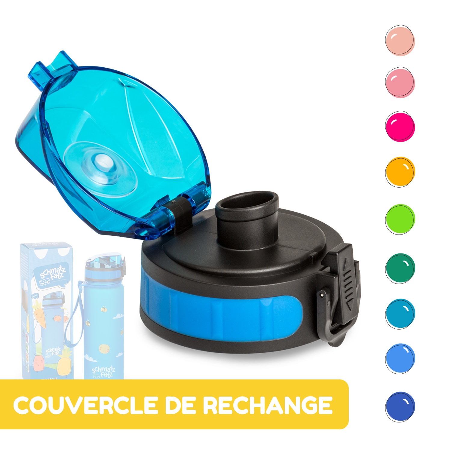 schmatzfatz couvercle de remplacement Hauteur : 4,5 cm Diamètre : 7 cm Sans BPA 