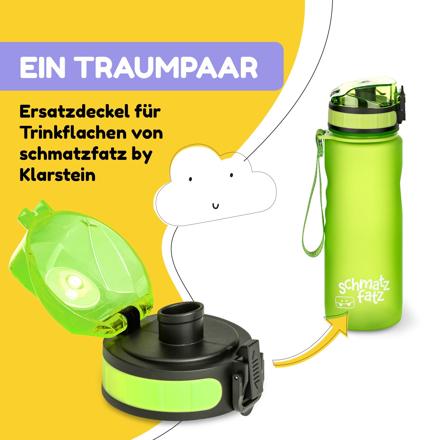 schmatzfatz, coperchio di ricambio, altezza: 4,5 cm, diametro: 7 cm, senza BPA 