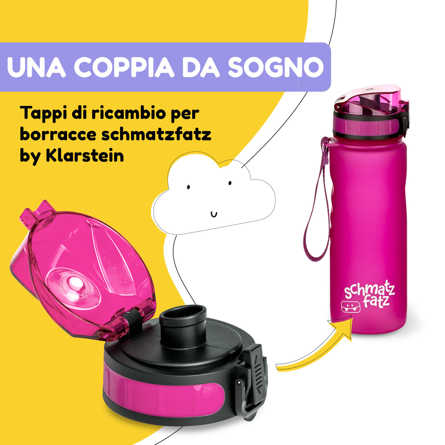 schmatzfatz, coperchio di ricambio, altezza: 4,5 cm, diametro: 7 cm, senza BPA 
