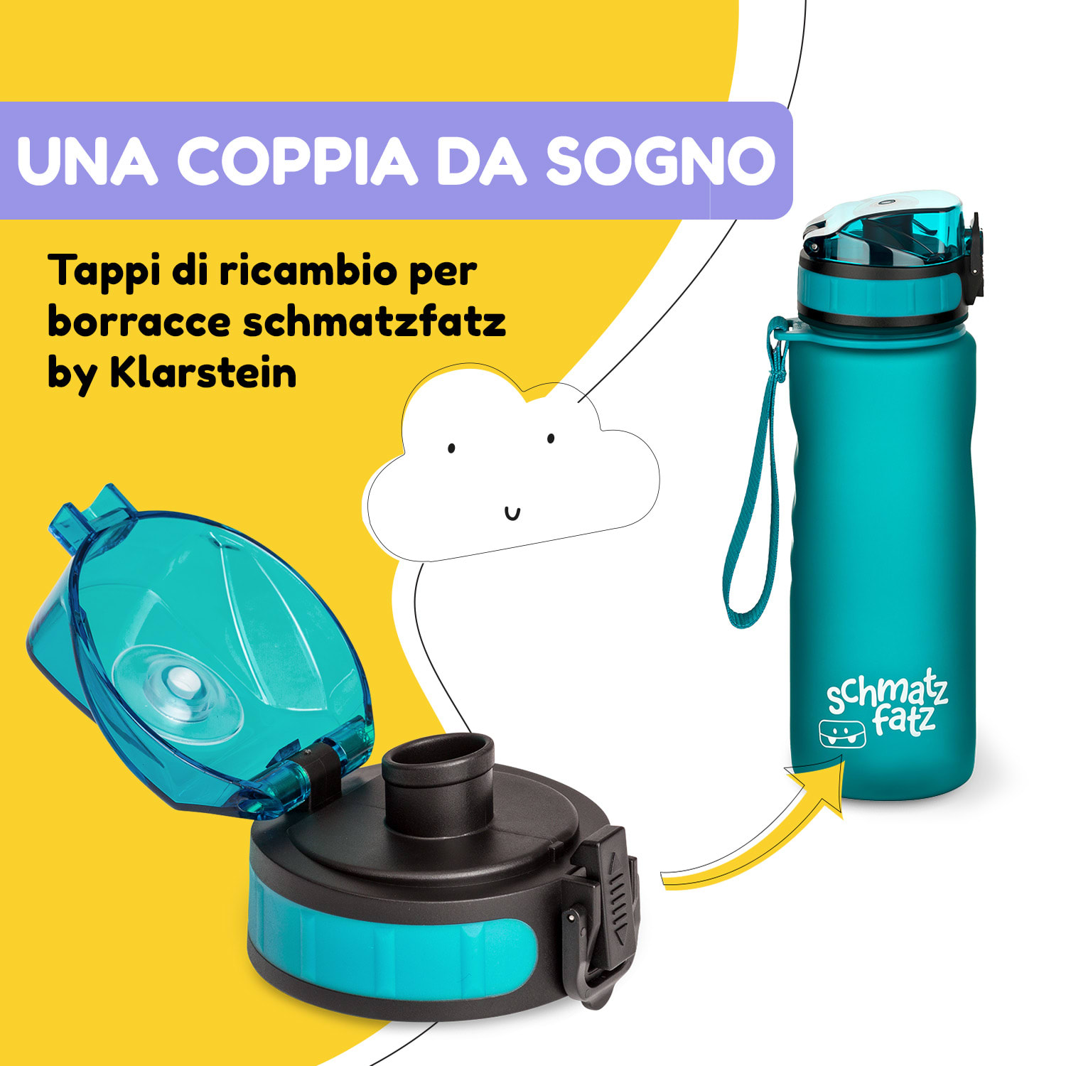 schmatzfatz, coperchio di ricambio, altezza: 4,5 cm, diametro: 7 cm, senza BPA 