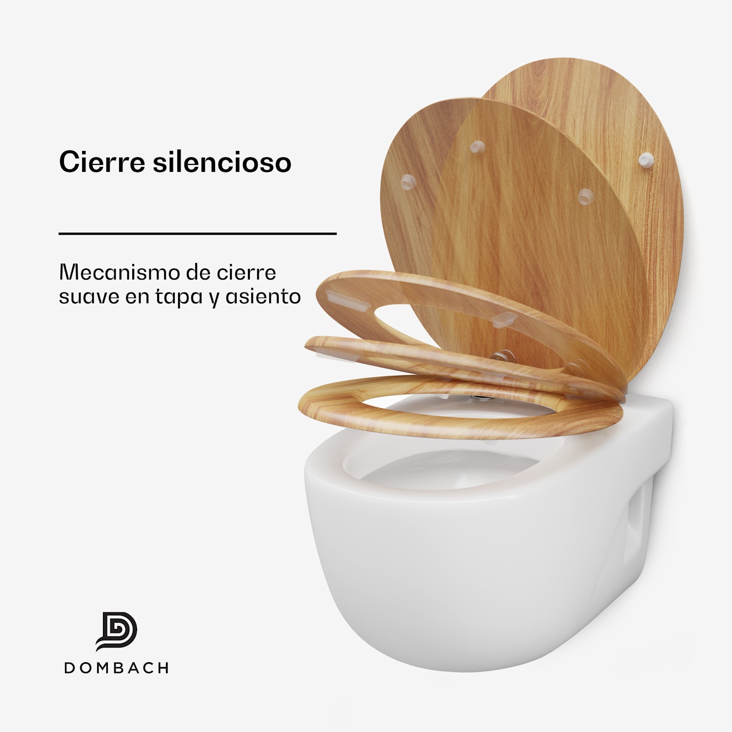 Siena Tapa de inodoro Forma en O Cierre automático Antibacteriano 