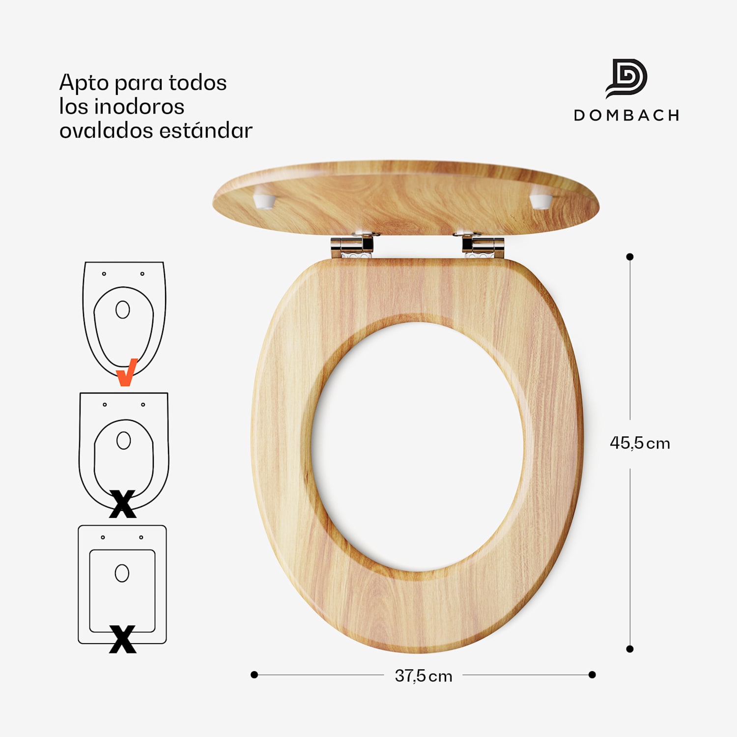 Siena Tapa de inodoro Forma en O Cierre automático Antibacteriano 