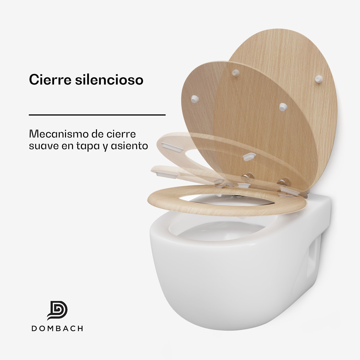 Siena Tapa de inodoro Forma en O Cierre automático Antibacteriano 