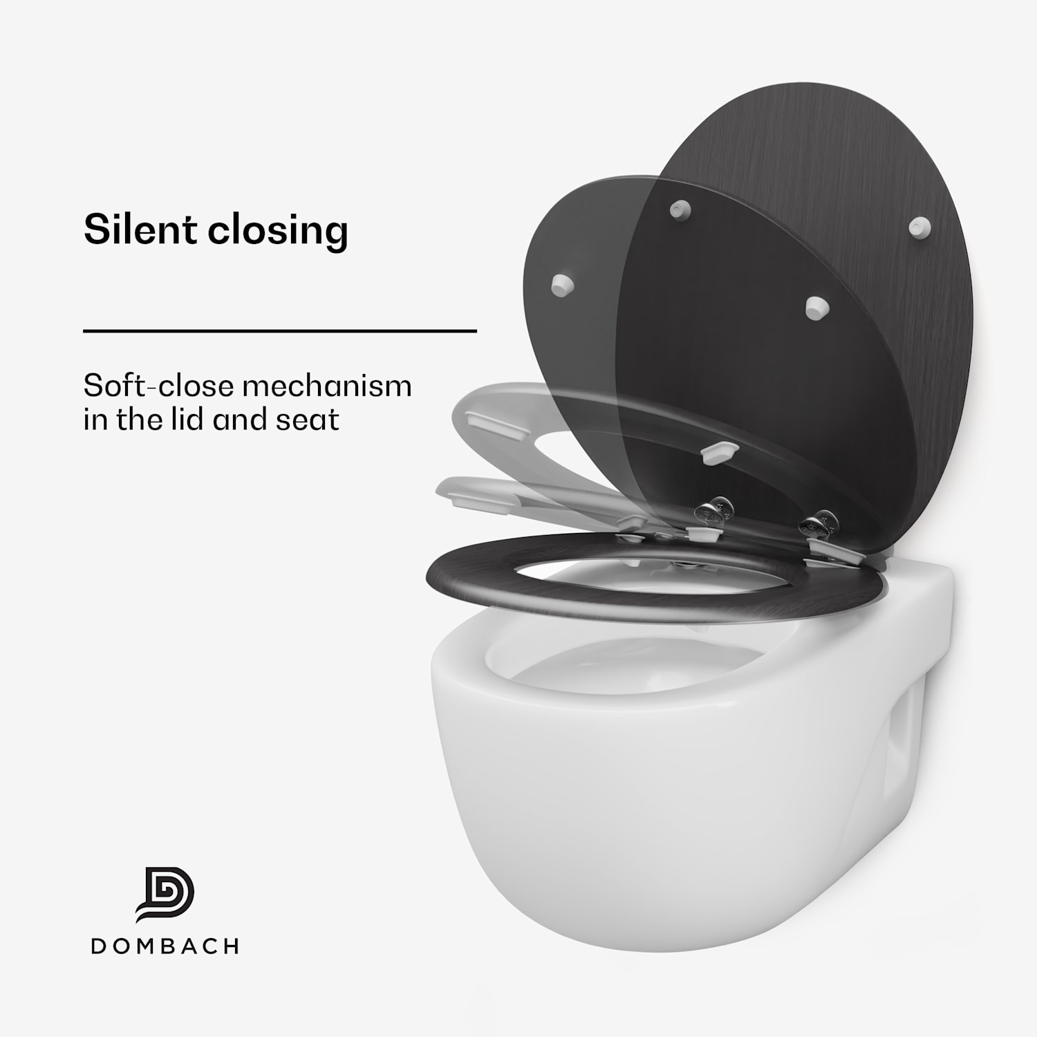 Siena toilet seat O-shape soft close antibacterial