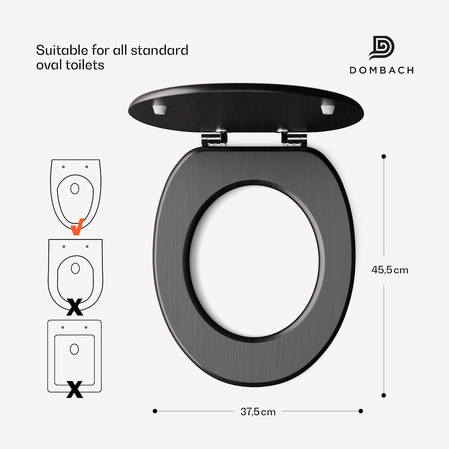 Siena toilet seat O-shape soft close antibacterial