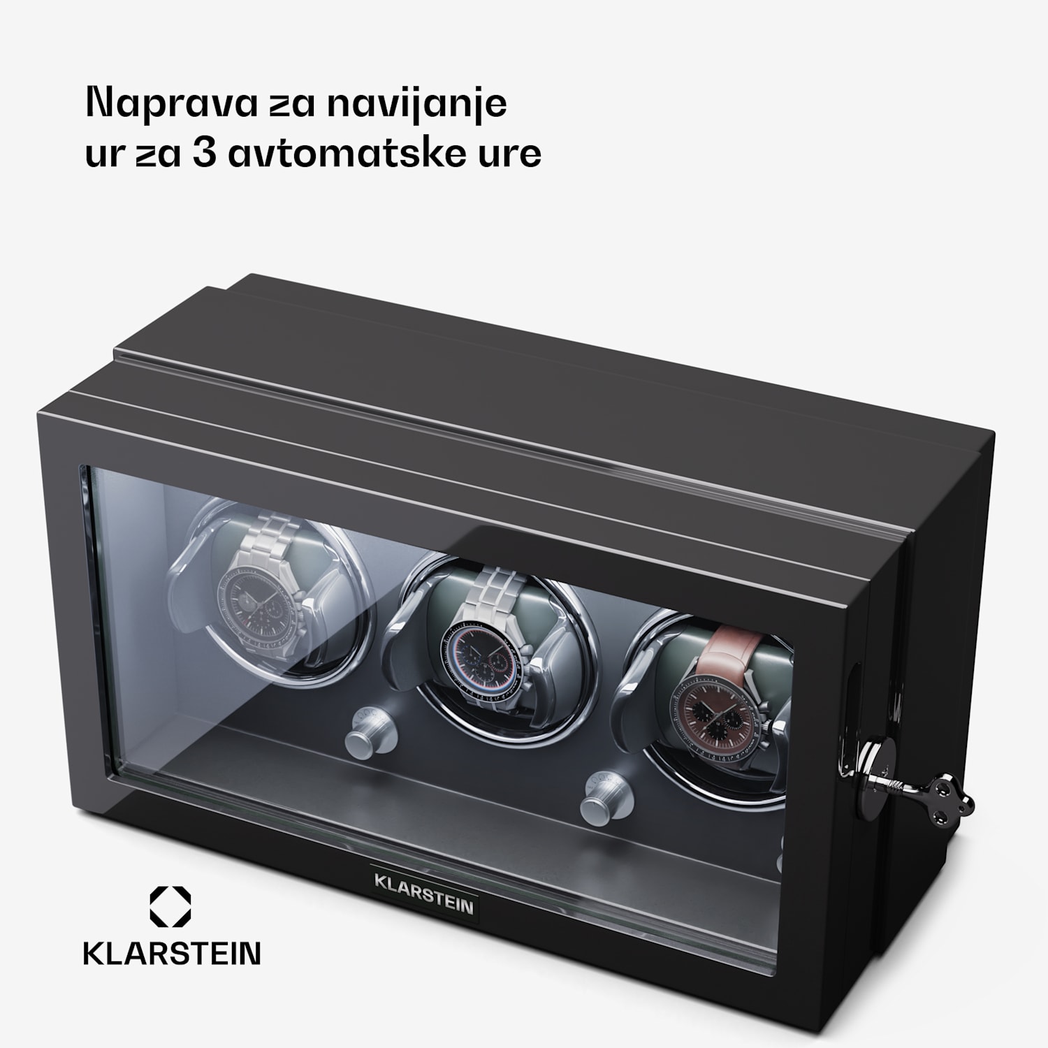 Sarthe 3, navijalnik ur, za 3 ure, 4 načini vrtenja, LED osvetlitev, ključavnica 3 ure | Črna