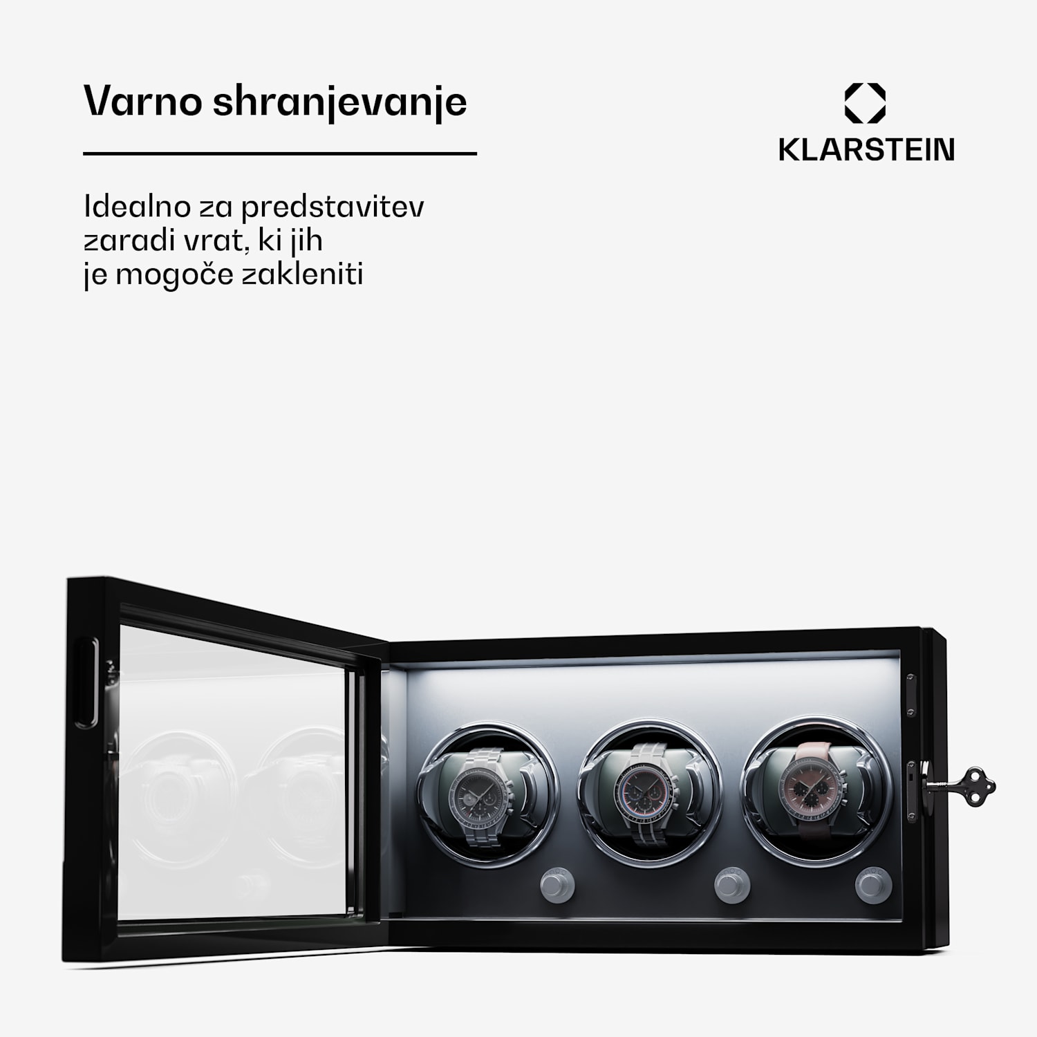 Sarthe 3, navijalnik ur, za 3 ure, 4 načini vrtenja, LED osvetlitev, ključavnica 3 ure | Črna